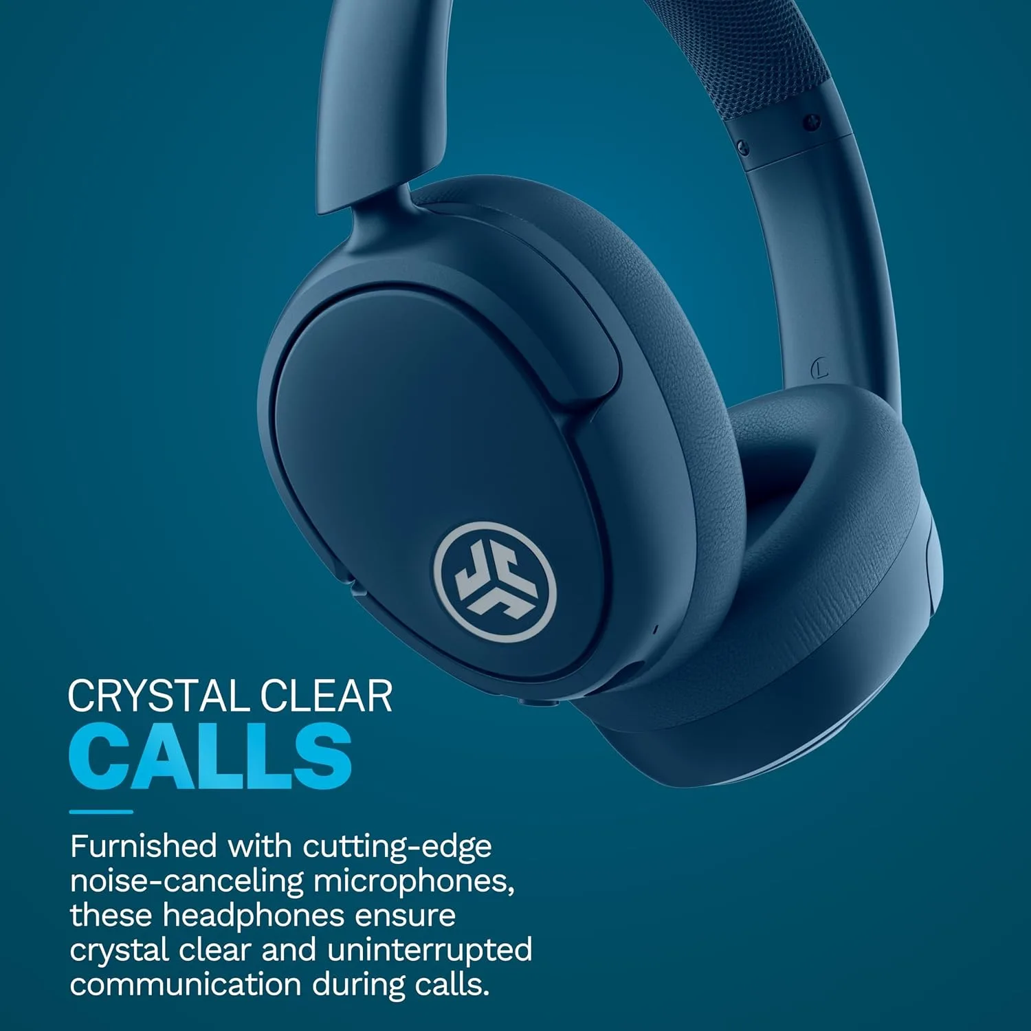 JLab JBuds Lux ANC Wireless Over-Ear Headphones, Limited Edition Navy