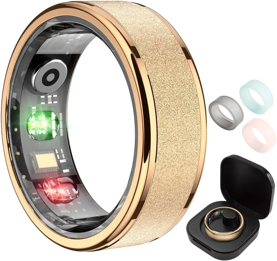 COLMI R10 Smart Ring, Sleep Health & Skin Temperature & 5ATM(Rose Gold, 8)