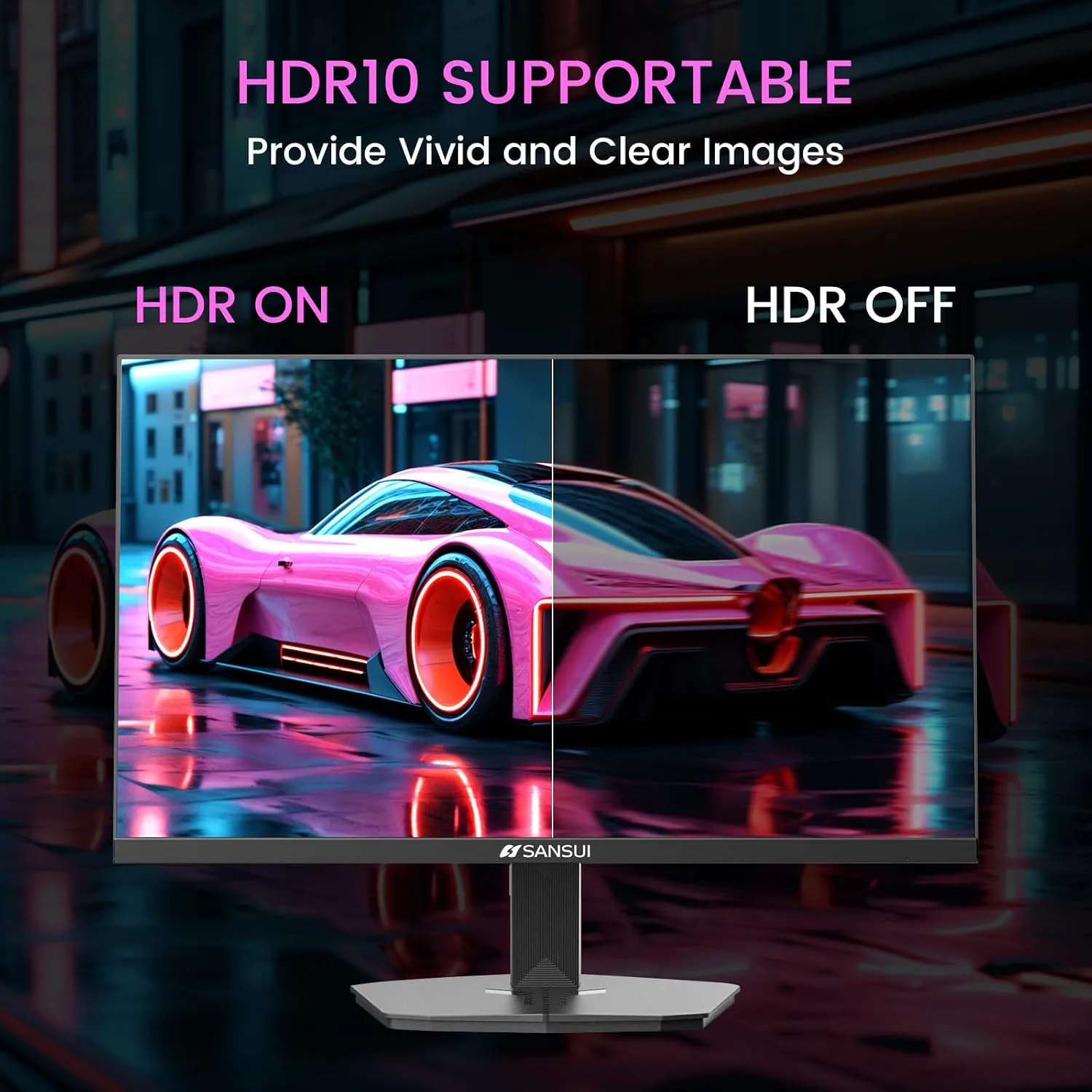 SANSUI 24" 1ms 200Hz Gaming Monitor, 24 Inch PC Monitor FHD 1080P, FreeSync