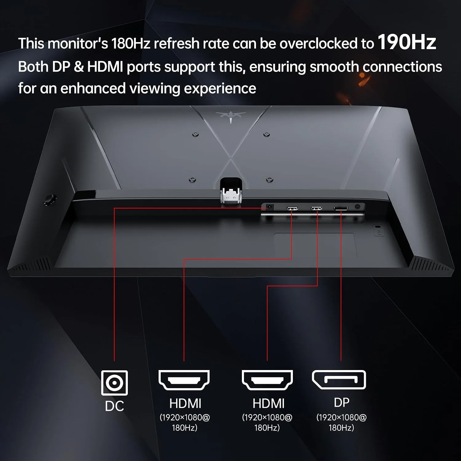 KTC 24 Inch 190Hz Gaming Monitor, FHD 1080P, HDR 400, Fast IPS, H24F8