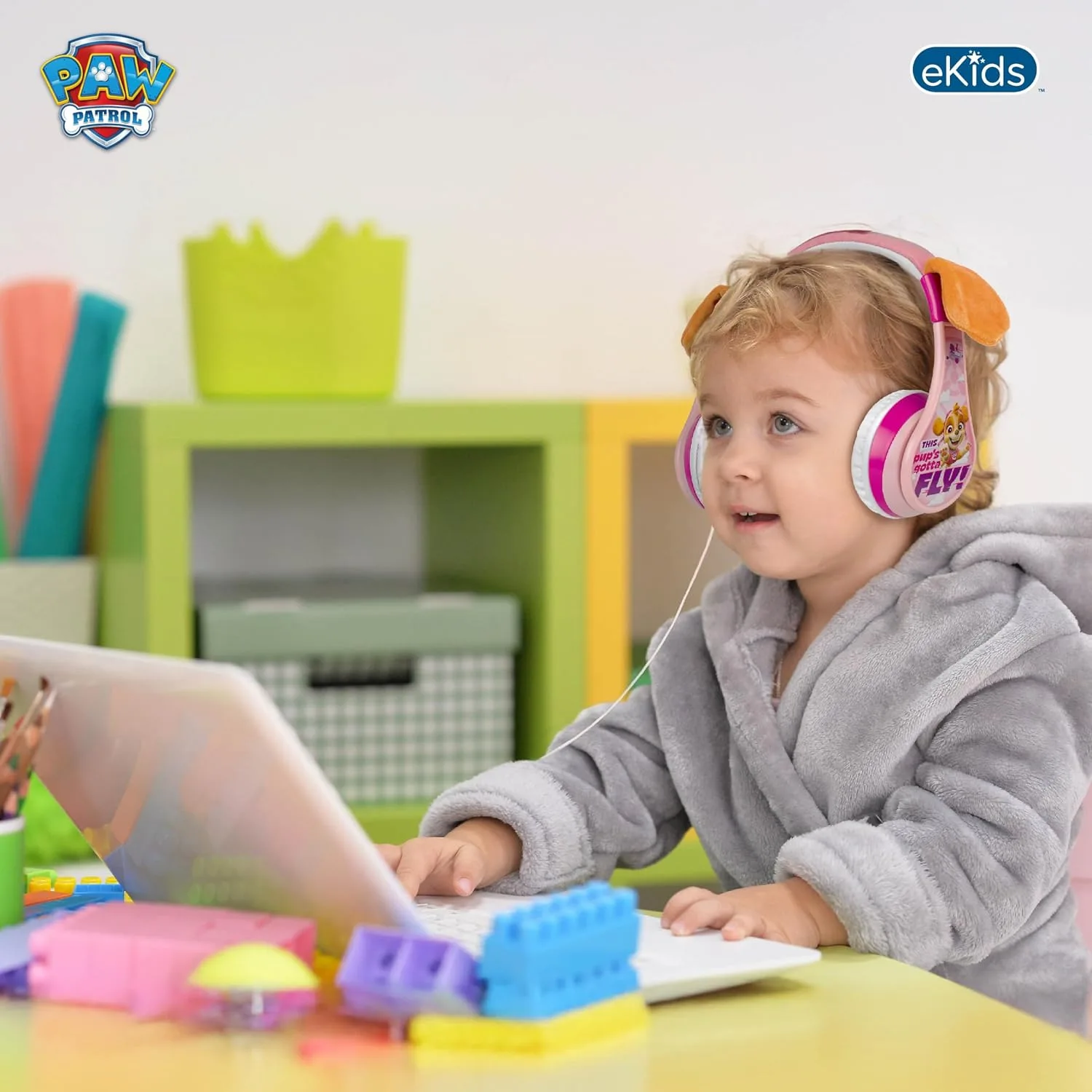 Paw Patrol Bluetooth Headphones for Kids, Wireless Headphones Skye Liberty