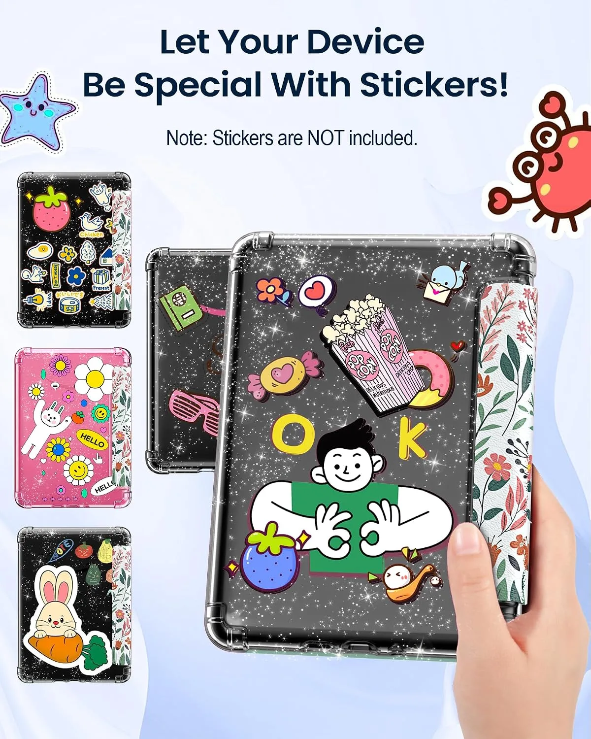 MoKo Case for 7" Kindle Paperwhite 12th Gen & Colorsoft 2024, Flowers