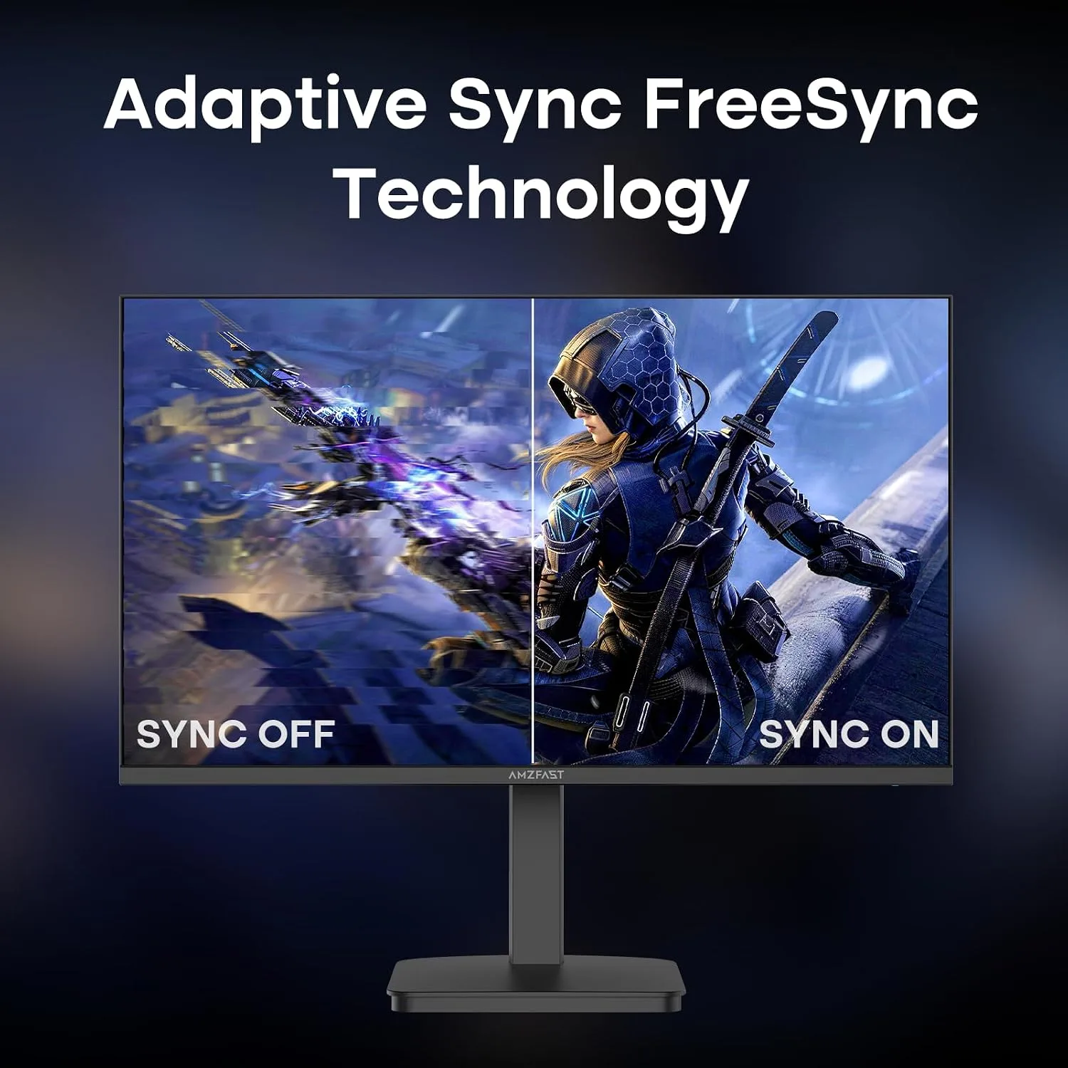 Amzfast 27 Inch Gaming Monitor 170Hz WQHD (2560 x 1440) Height Adjustable