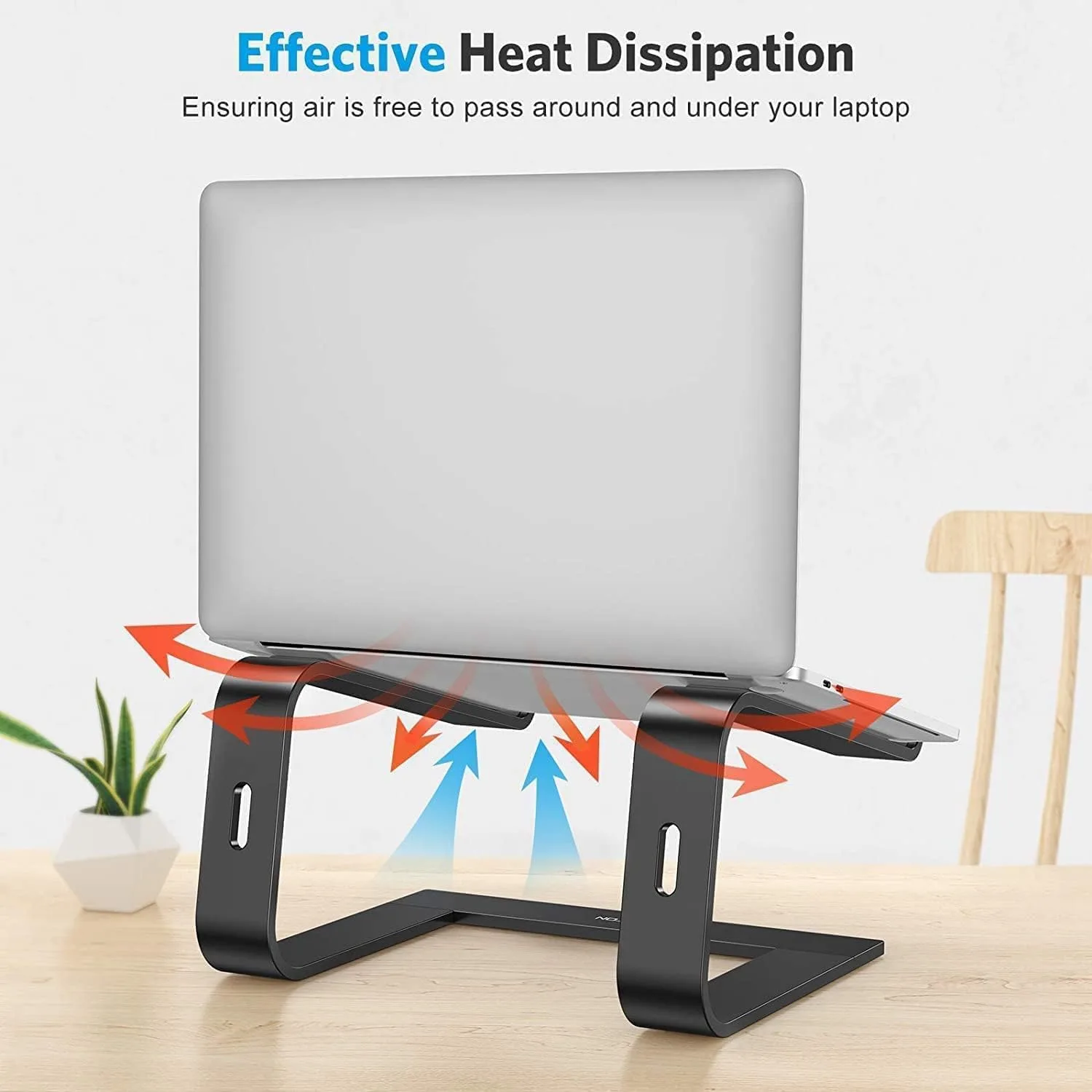 OMOTON Laptop Stand, Detachable Mount for MacBook Air/Pro Dell HP Black
