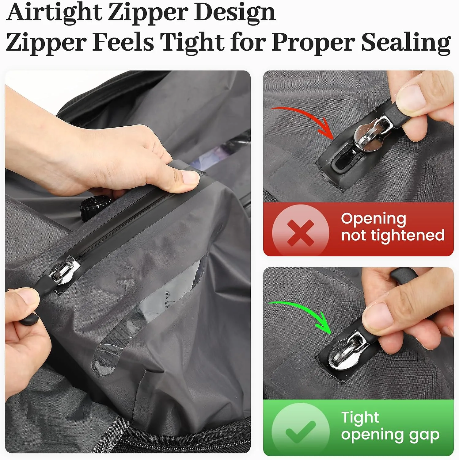 Boavan Vacuum Seal Backpack for Travel with Pump, 55L Large Bag with Zipper‑Off Detachable Vacuum Compression Bag Waterproof Carry On Large Travel Bag for Airline，Bags and Backpack Used Independently