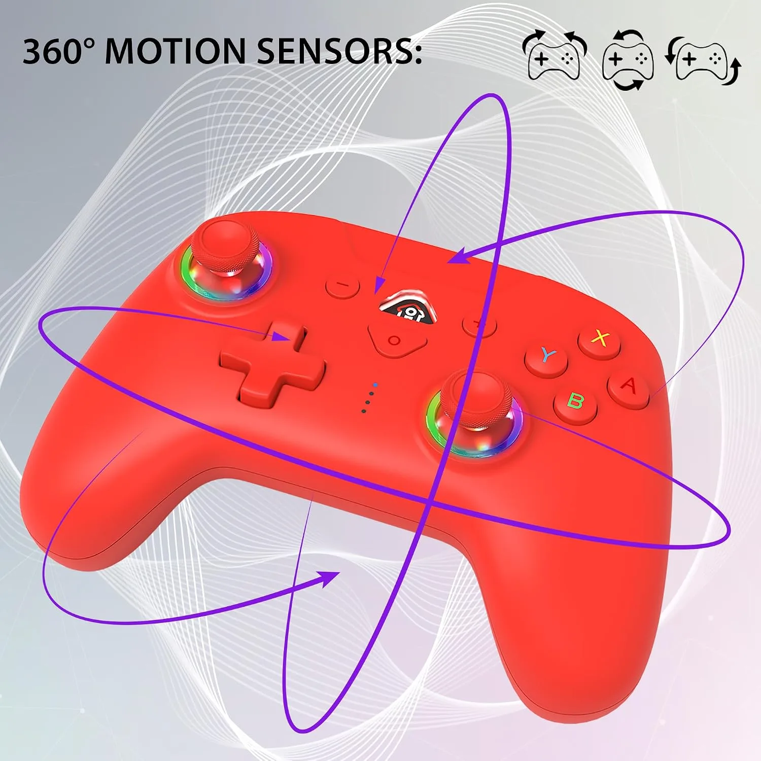 SUBSONIC - Switch and Switch 2 Wireless Controller - LED Pro controller Red