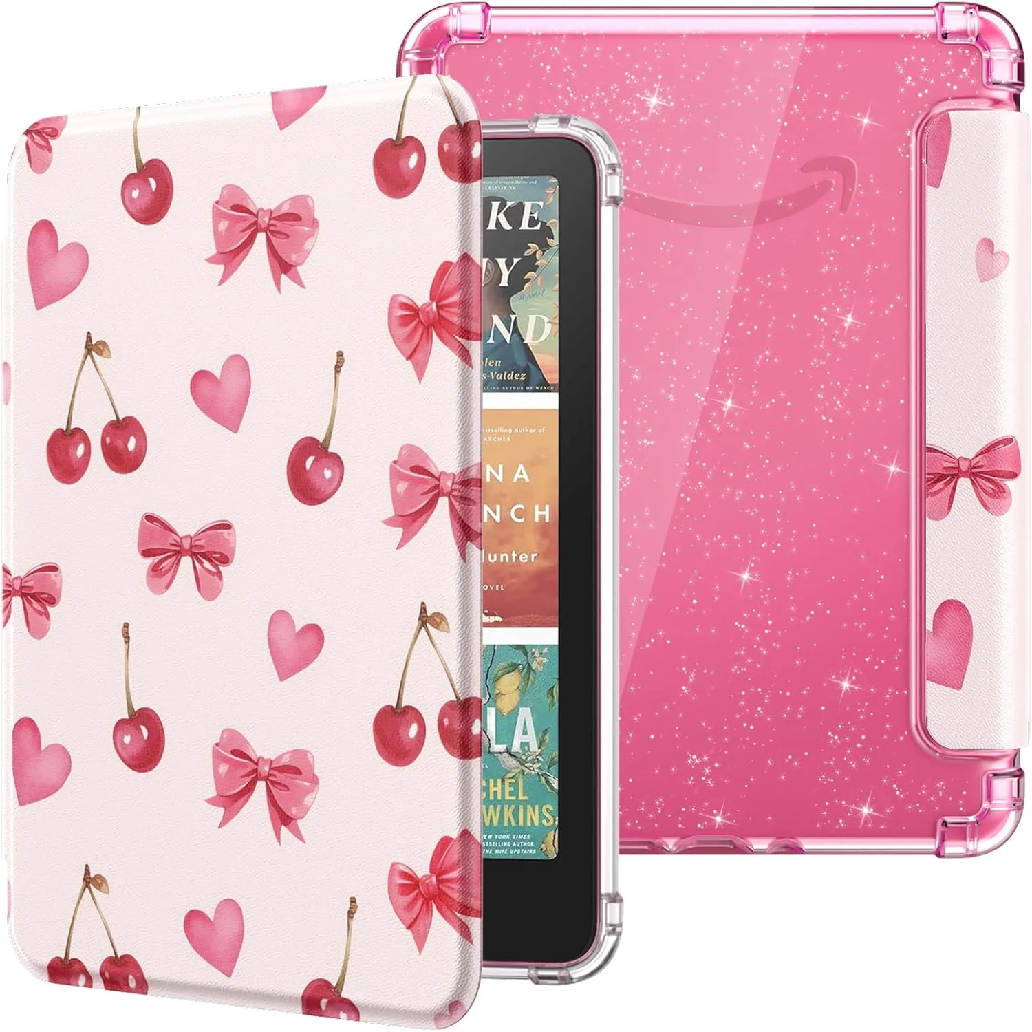 MoKo Case for 7" Kindle Paperwhite 12th Gen & Colorsoft 2024, Cherry Bow