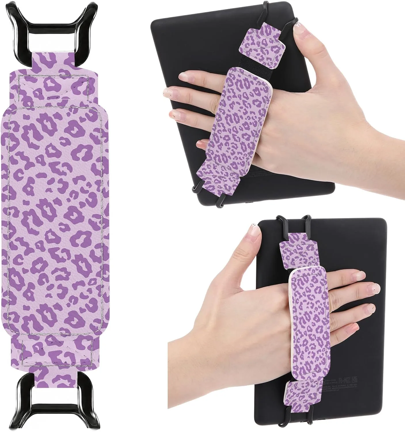 Soporte de mano Berirexrion para Kindle y e-readers 6-8 pulgadas diseño leopardo morado