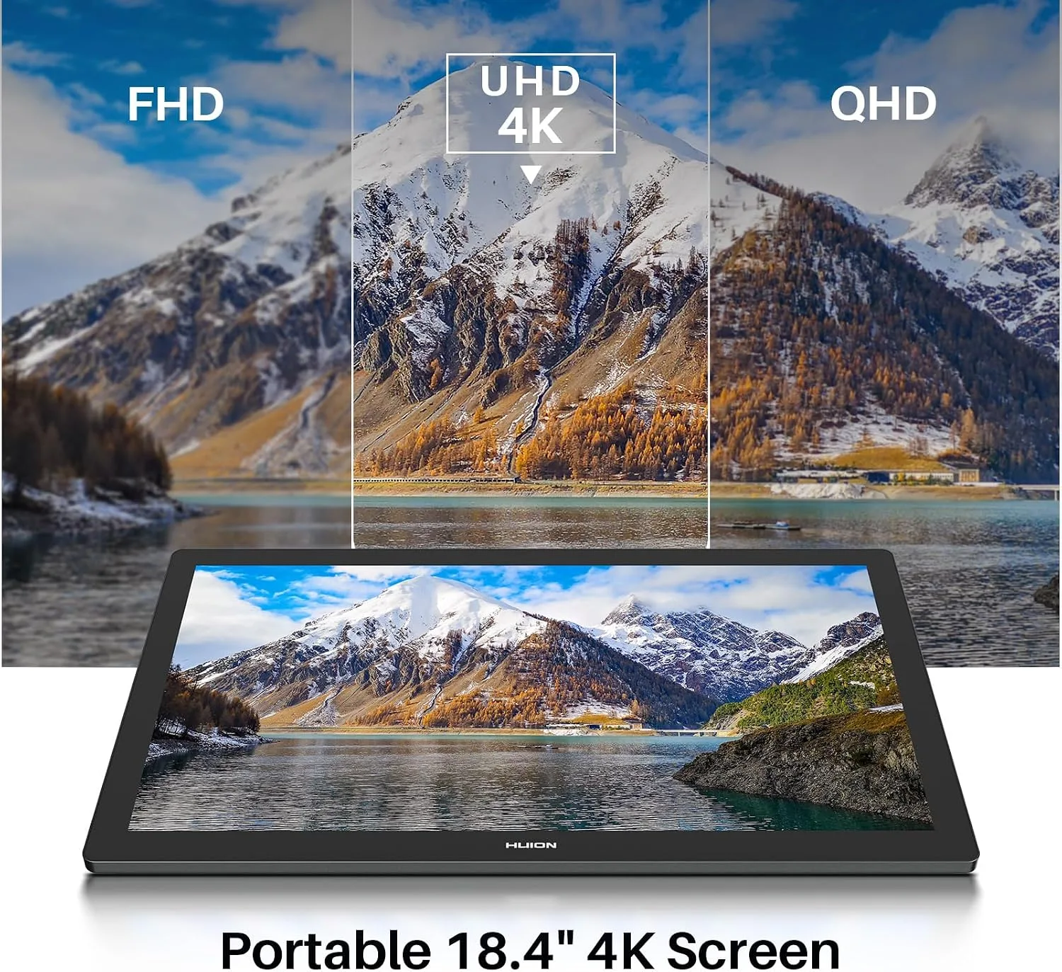 HUION KAMVAS Pro 19 4K UHD Touchscreen Drawing Tablet PenTech 4.0, 18.4inch