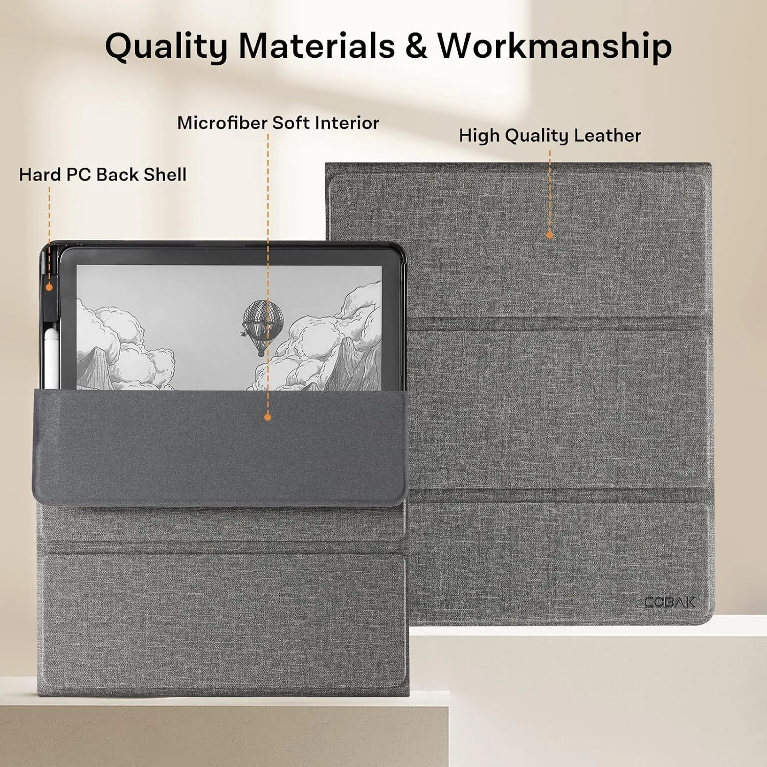 CoBak Stand Case for 11" Kindle Scribe 3rd Gen 2025 & Colorsoft