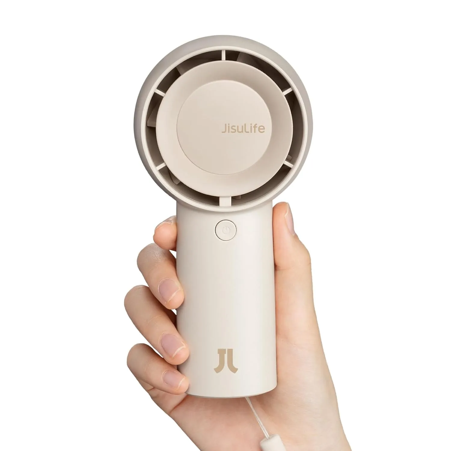 JISULIFE Portable Handheld Turbo Pocket Fan Rechargeable 4000mAh 5-Speed