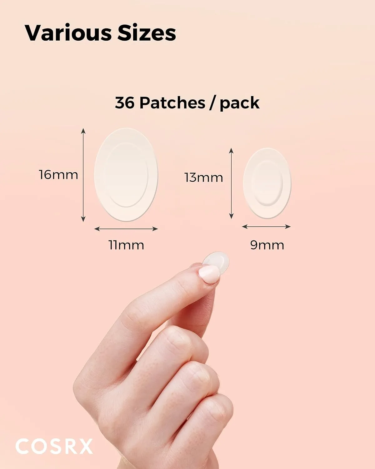 COSRX Master Patch Intensive, Oval-Shaped Pimple Patches (36 Counts)