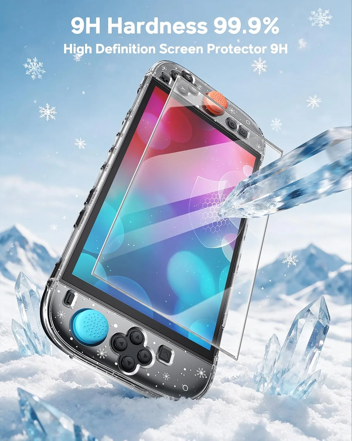 FYOUNG Dockable Case for Nintendo Switch 2,Snowflake Protective Cover Shell