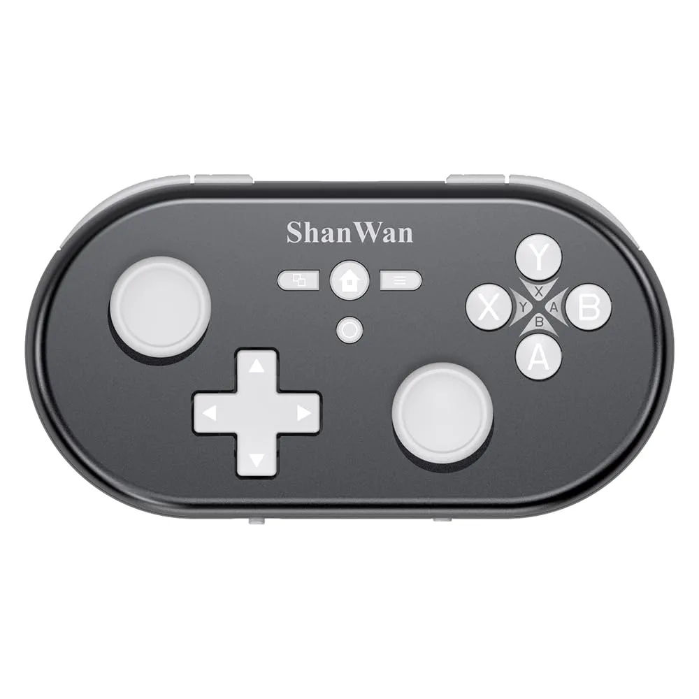 ShanWan Wireless Mini Controller for Switch, PC, iOS, Android, Supports Keyboard Mode for iPad Procreate (Silver)