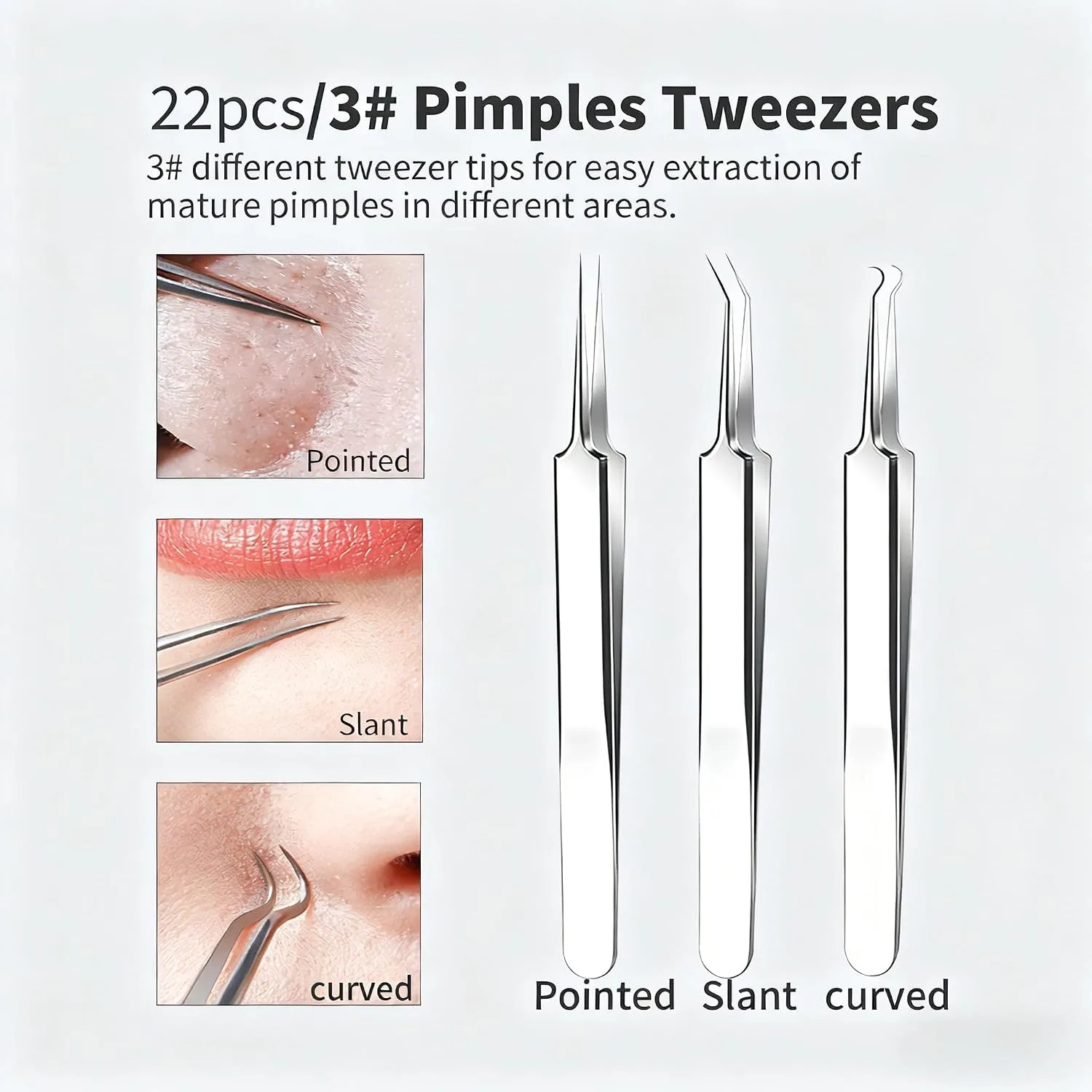 Pimple Popper Tool, Blackhead Remover Acne and Zit Comedone Extractor Kit