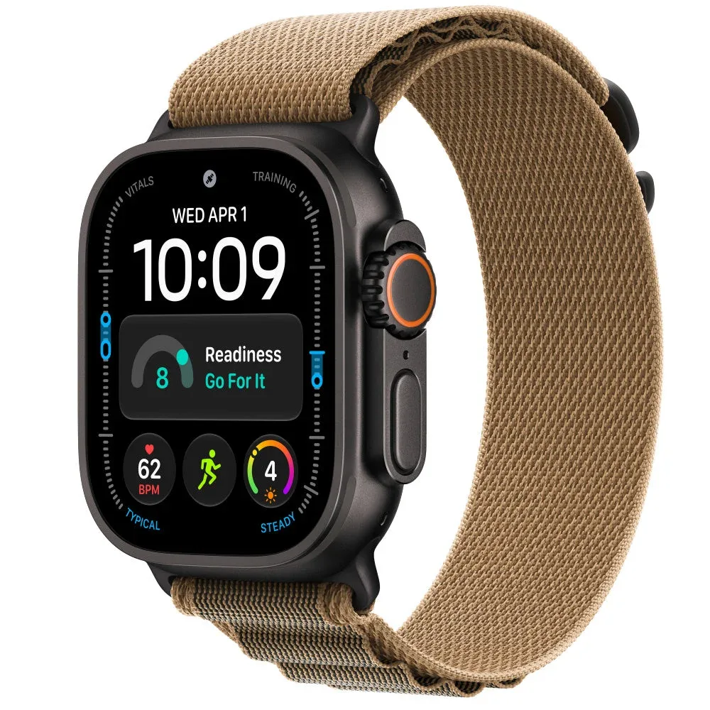Apple Watch Ultra 4 GPS + Cellular 49mm Black Titanium (2026) | Ocean Alpine Trail Milanese - Ocean Band Gris Translúcido - Alpine Loop Desierto