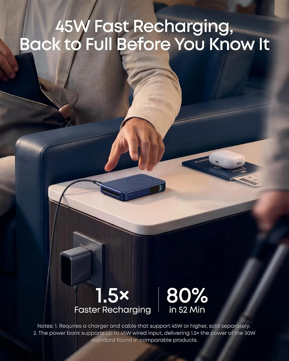 Anker MagGo 2 Pro Power Bank, Qi2.2 25W 10,000mAh Magnetic Portable Charger