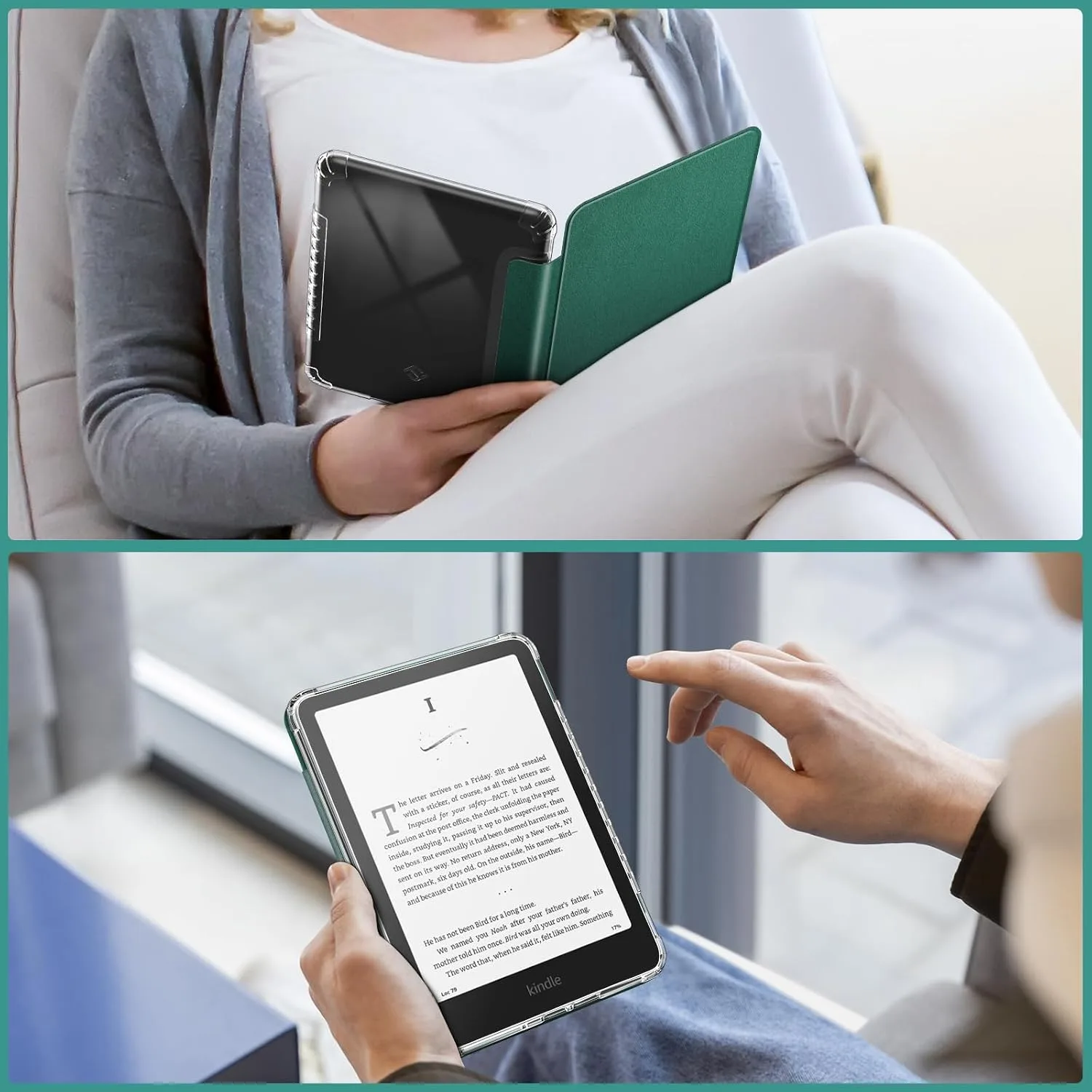 Fintie Clear Case for 7" Kindle Paperwhite 12th Gen 2024 & Kindle Colorsoft