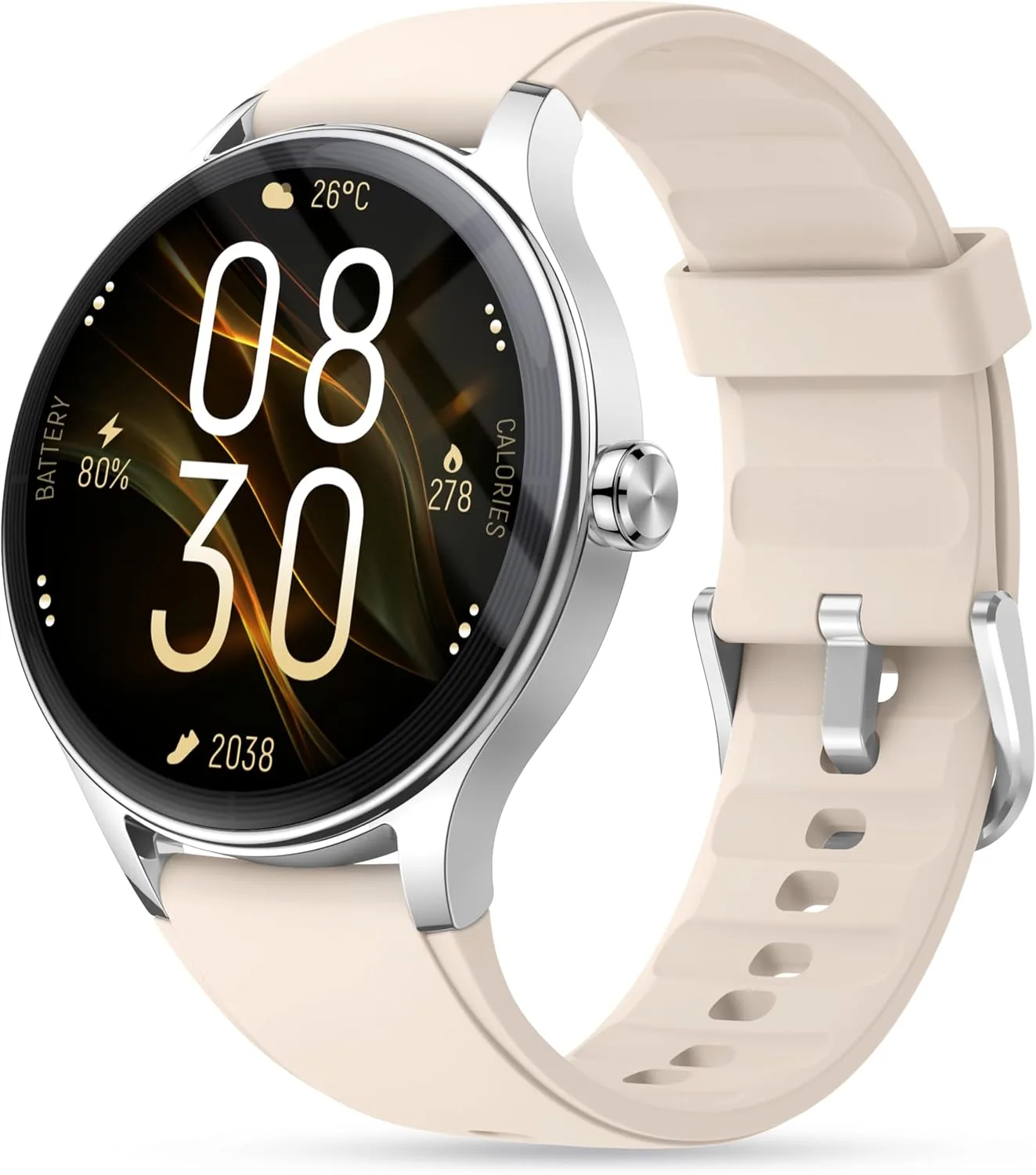 Smart Watch for Women, Ladies & Men, 1.27'' Fitness Watch [41mm case] with Call Receive/Dial, Heart Rate/Stress/Sleep Monitor, AI Voice, IP68 Waterproof Smartwatch with Calendar, Calculator, Games