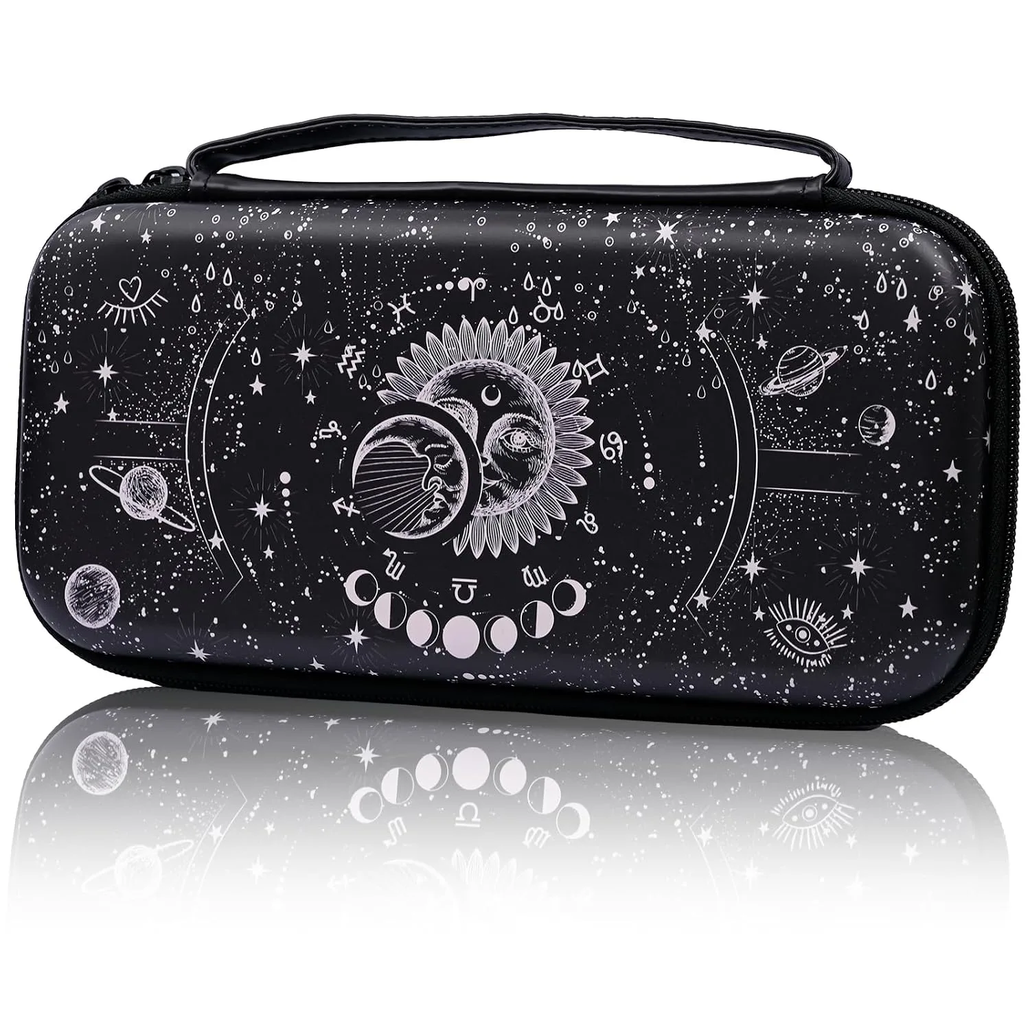 WtallasiSei Constellation Magic Moon Sun Carry Case Compatible With Nintendo Switch Lite And Switch Oled, Hard Portable Travel Storage Bag For Accessories Console