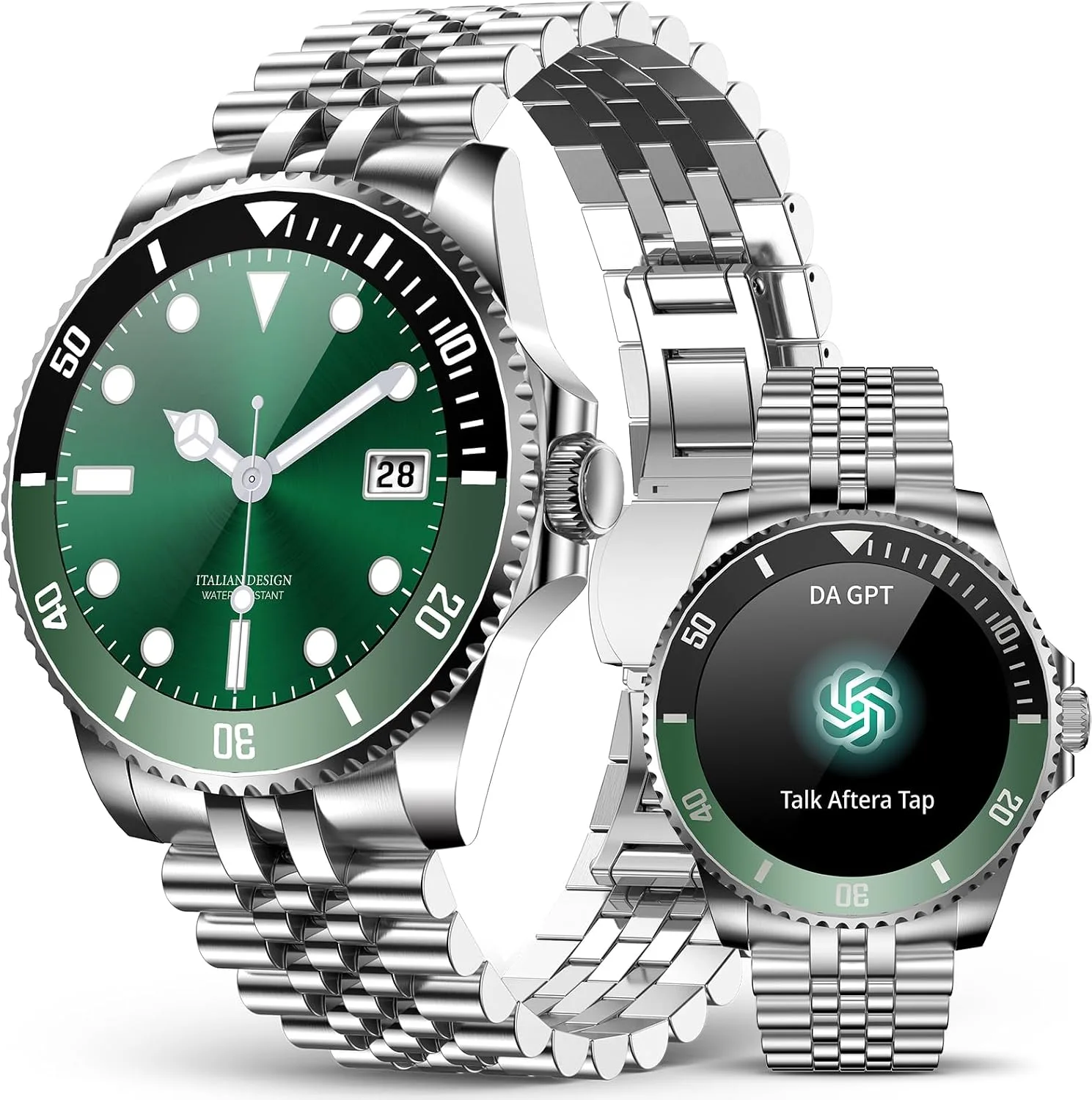 GPT Smart Watch for Men with Bluetooth Call, Fitness Tracker, IP67, 44mm