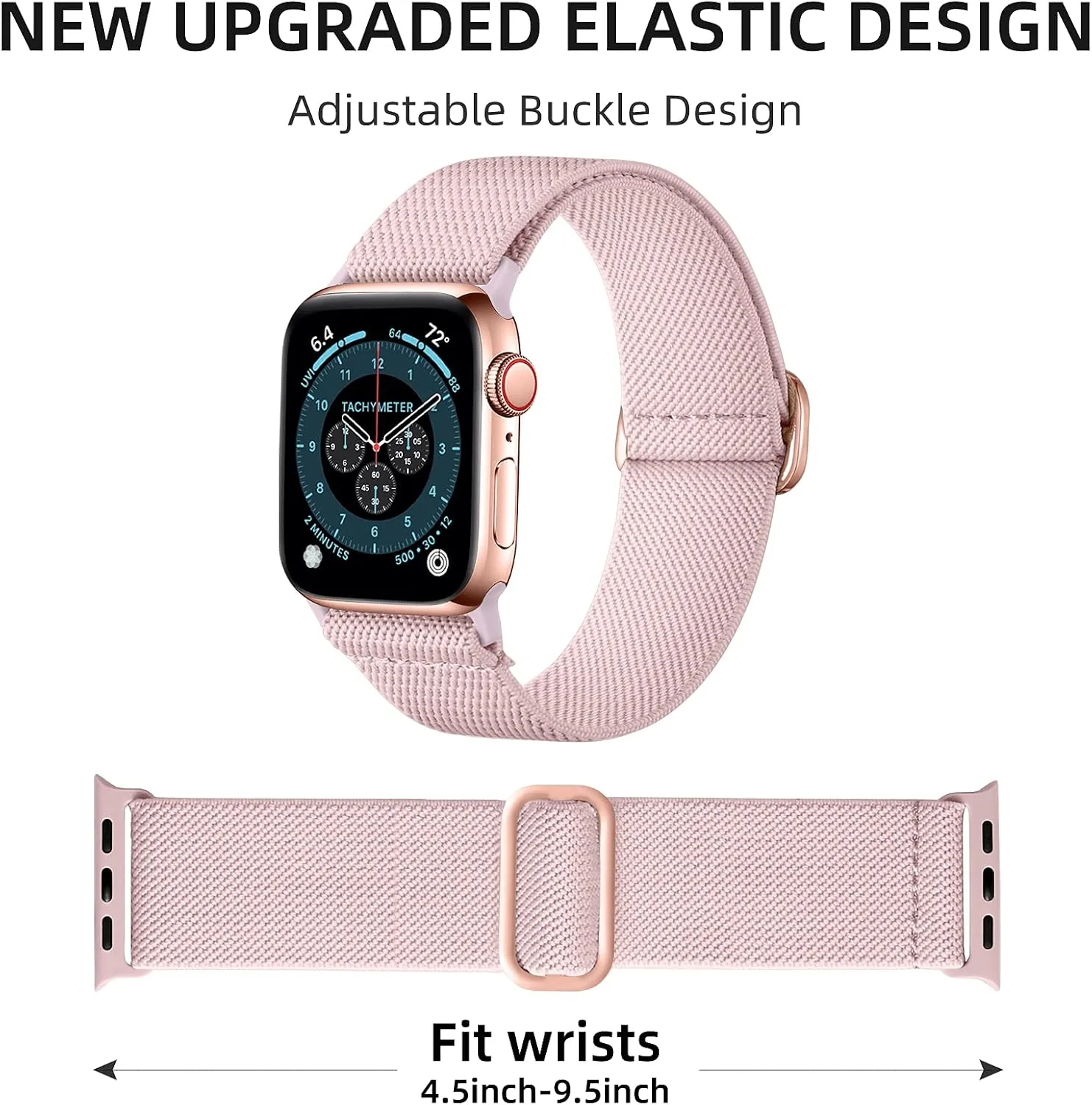 DaQin 3 Pack Stretchy Solo Loop Compatible with Apple Watch Bands Men Women