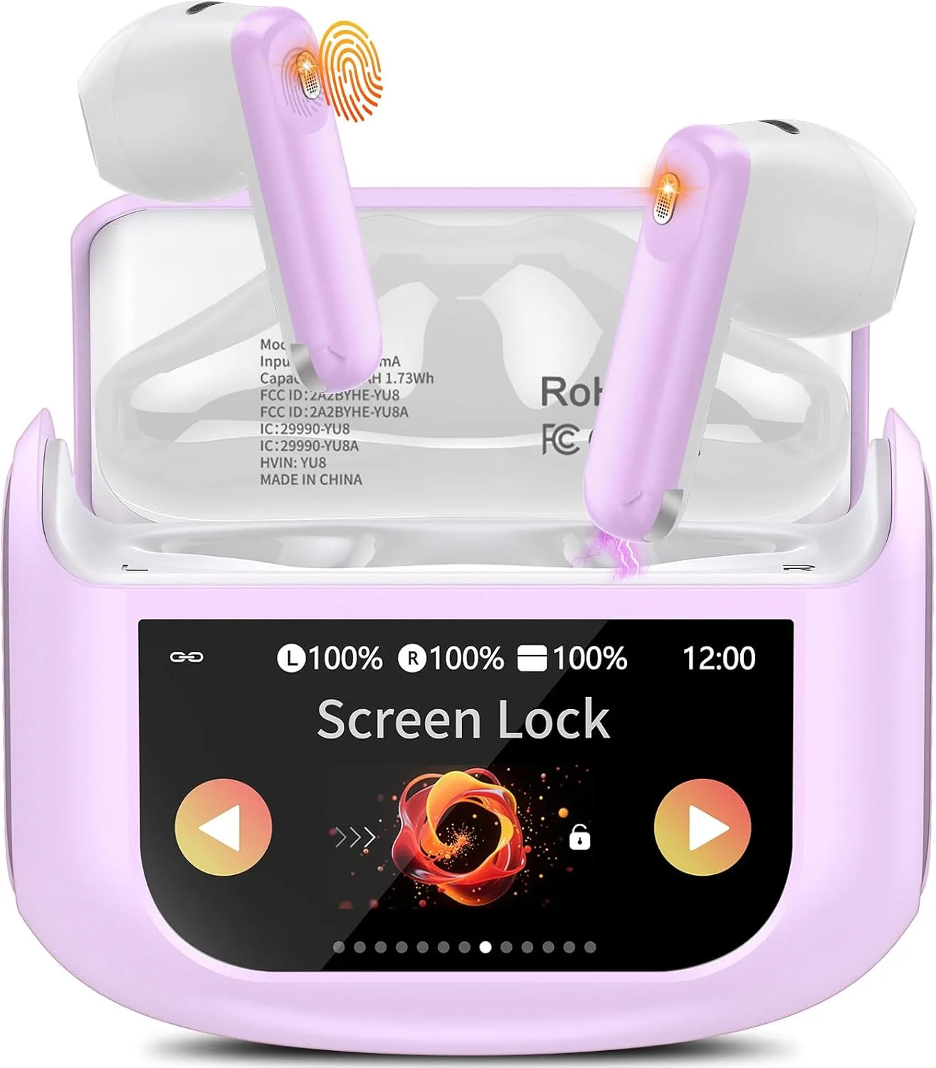 Active Noise Cancelling Ear Buds 48H Wireless Earbuds with Touch Screen