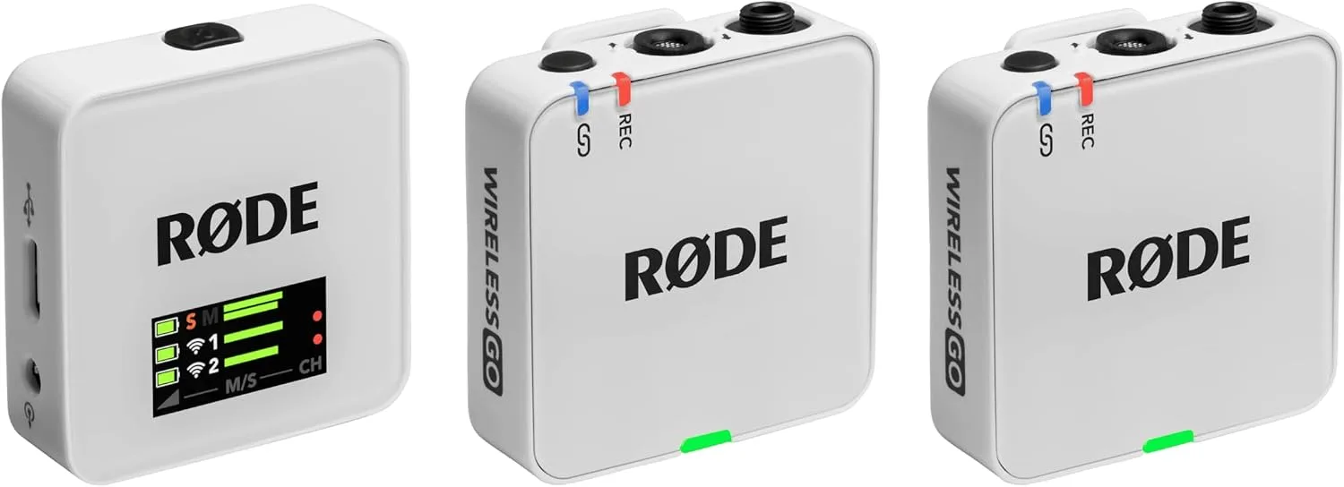 RØDE Wireless GO (Gen 3) Compact Wireless Microphone, 32-Bit Float, White