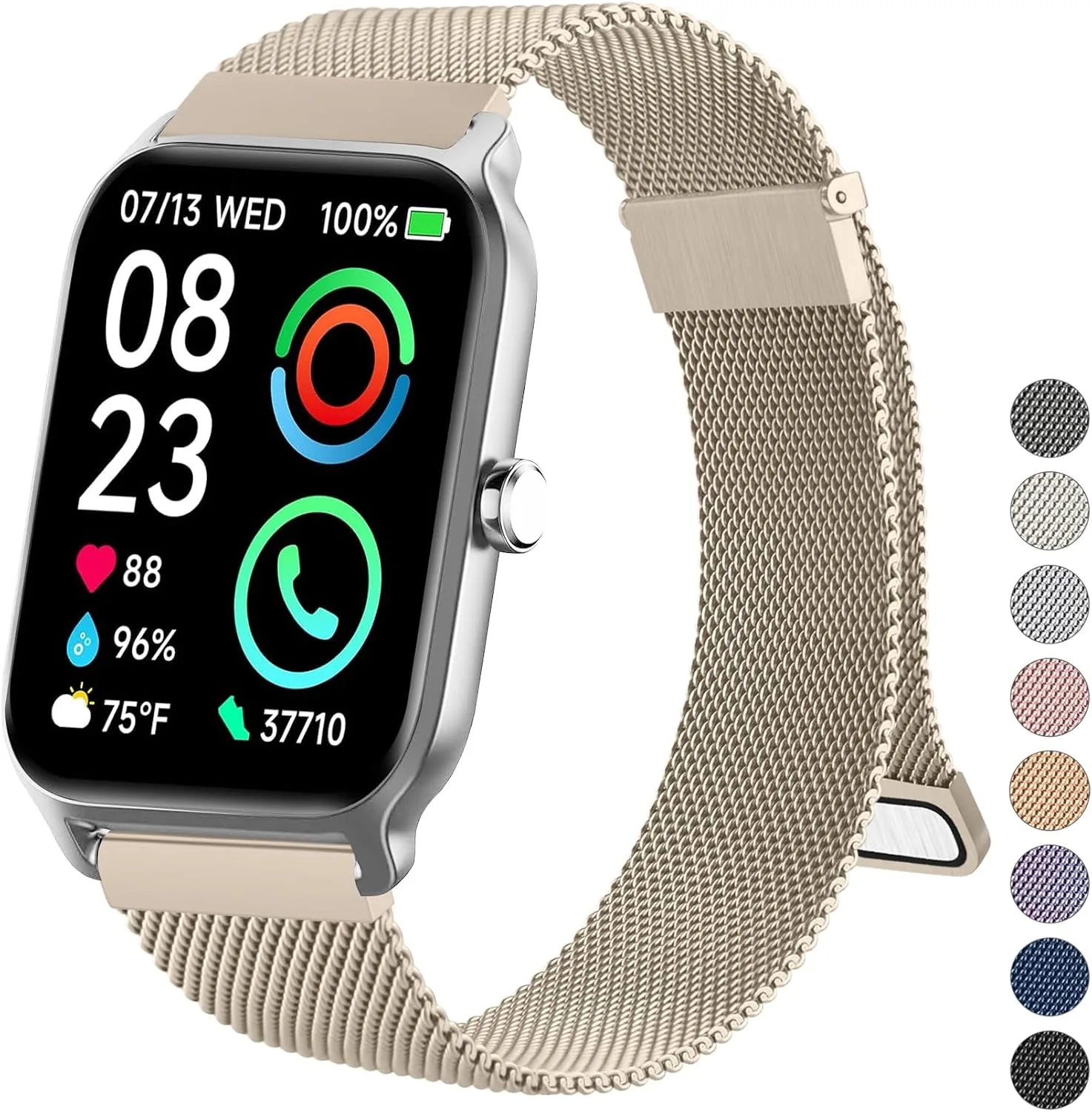 Metal Bands Compatible with IDW13,IDW16,IDW19 Smartwatch Bands, 22mm Stainless Steel Metal Replacement Strap for Fitpolo IDW13/Woneligo W13 Smartwatch Bands,ENOMIR/TOOBUR/MILOUZ/Gydom/Faweio/Veryfit IDW19 Smartwatch Bands