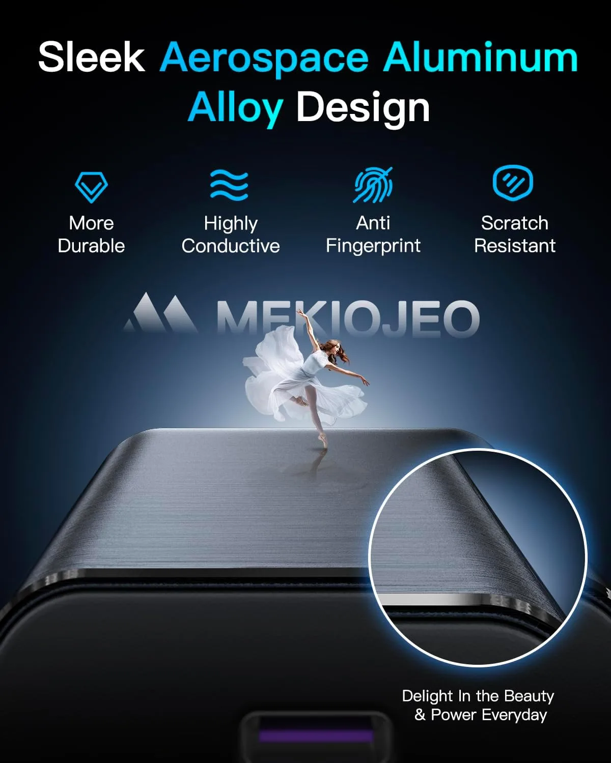 12 Ports Aluminum Alloy MEKIOJEO 380W Charging Station USB C Charger Block