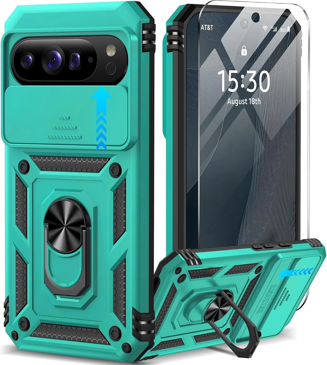 Taisairu for Google Pixel 11 Pro XL Case with Screen Protector,Mint Green