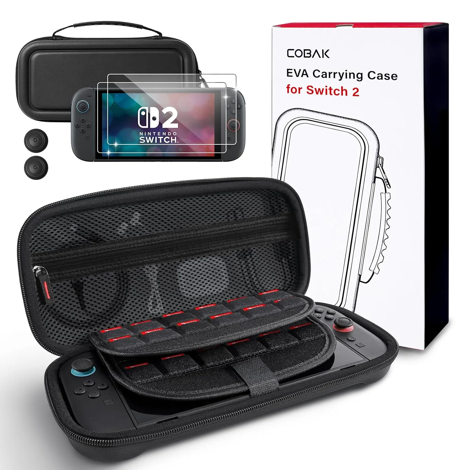 CoBak Large Capacity Carrying Case for Nintendo Switch 2 (2025)