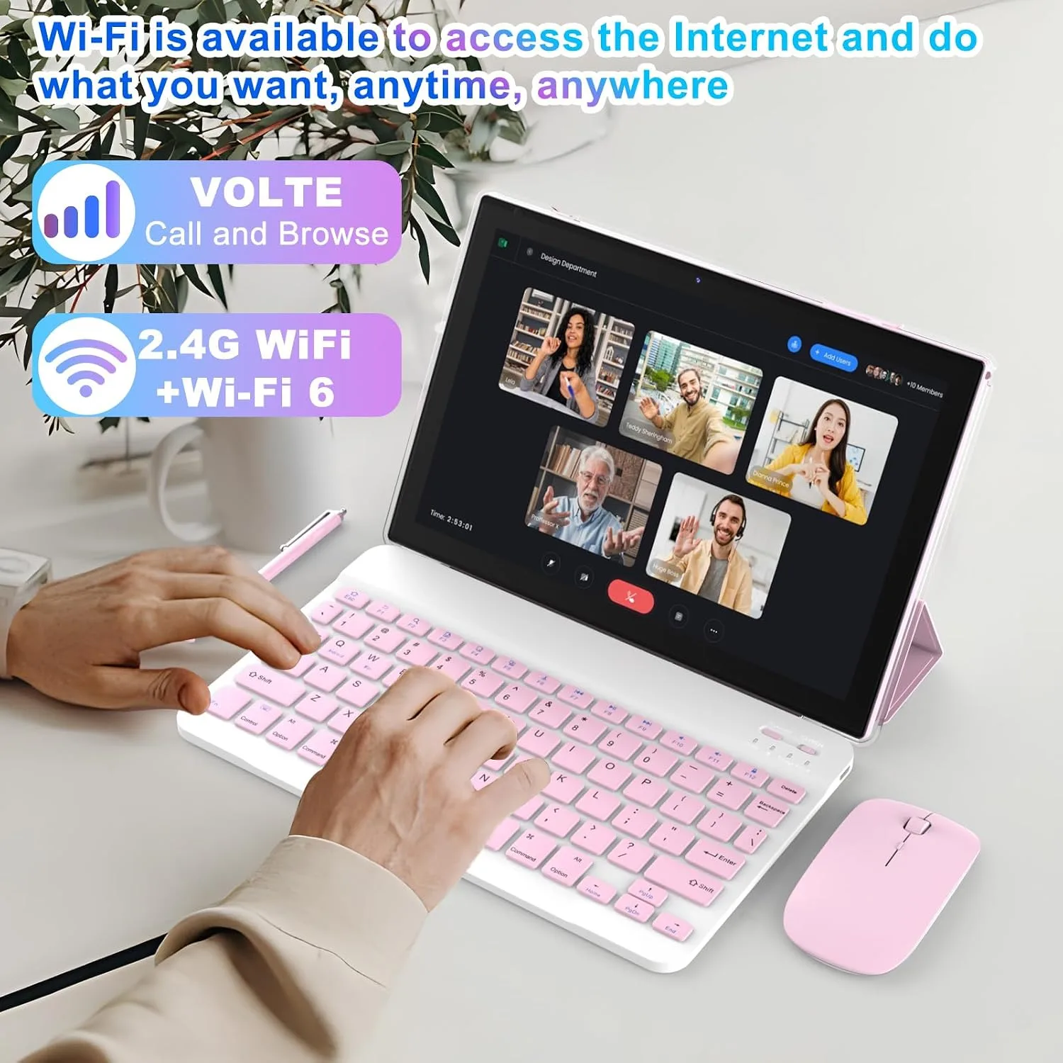 BYANDBY Tablet with Keyboard | Tablet 10 inch | Android 15 | 2 in 1 Tablet