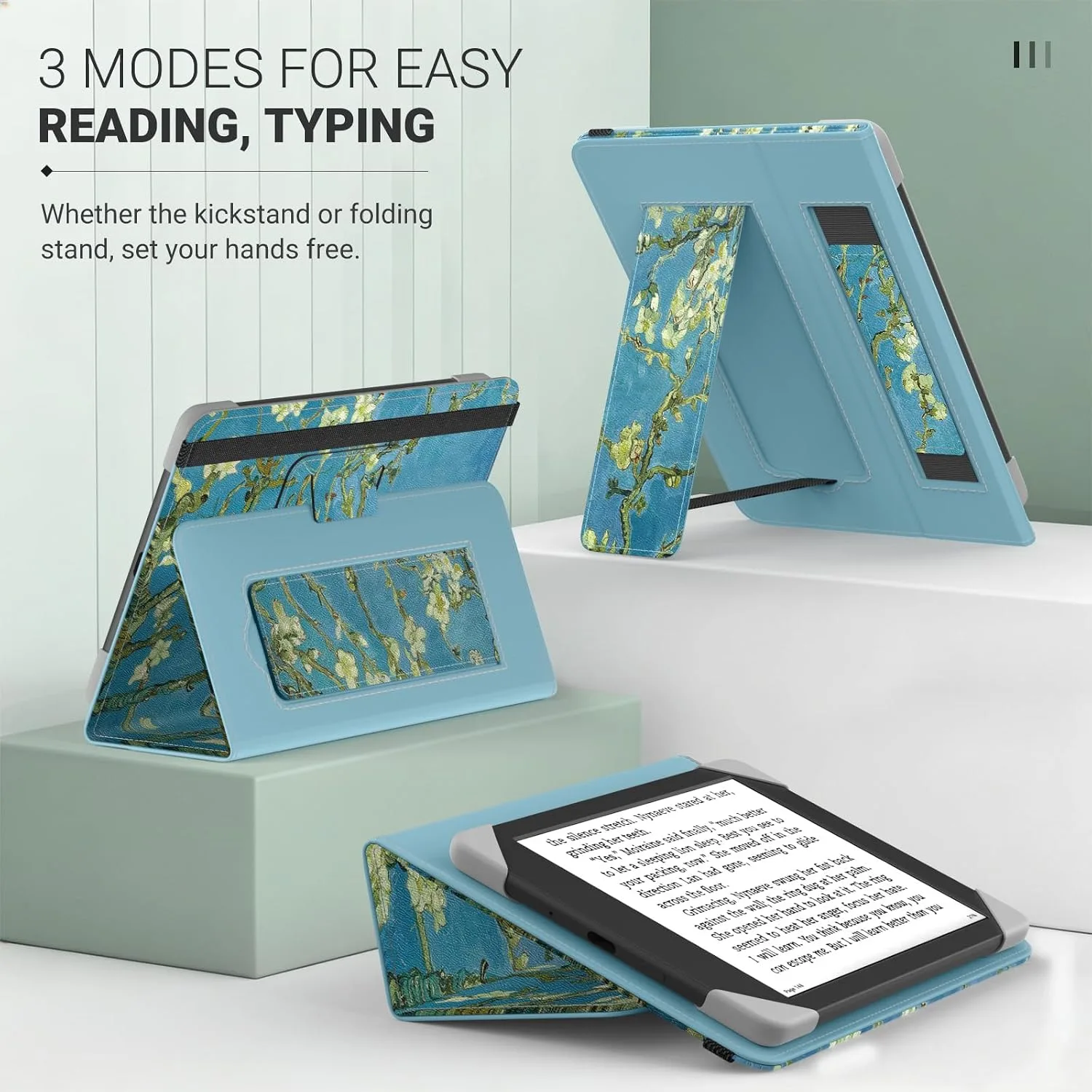Moko Universal Case for 6 inch eReaders&Tablets, Apricot Blossom