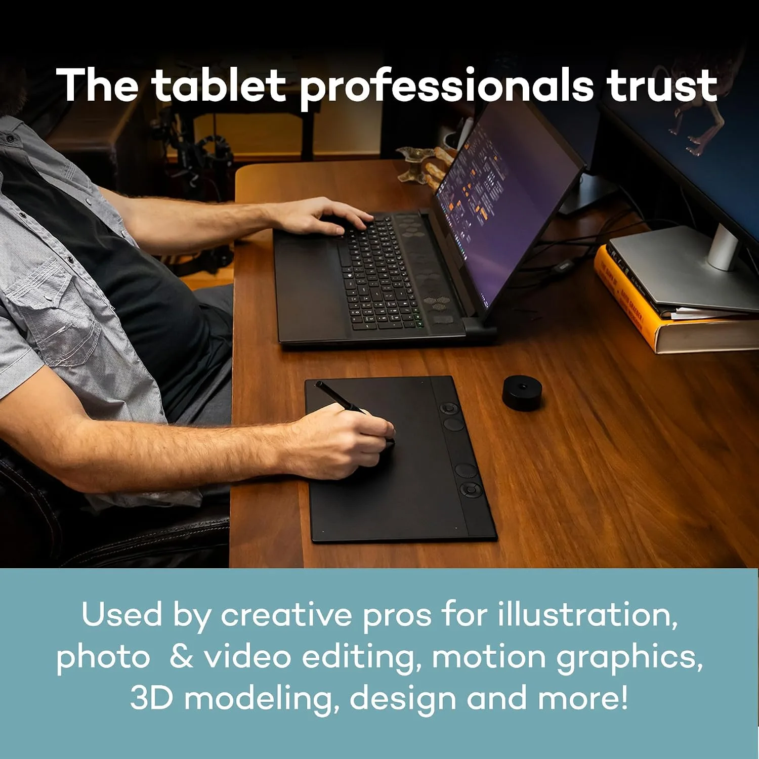 Wacom Intuos Pro Medium, Bluetooth Graphic Drawing Tablet with ProPen 3