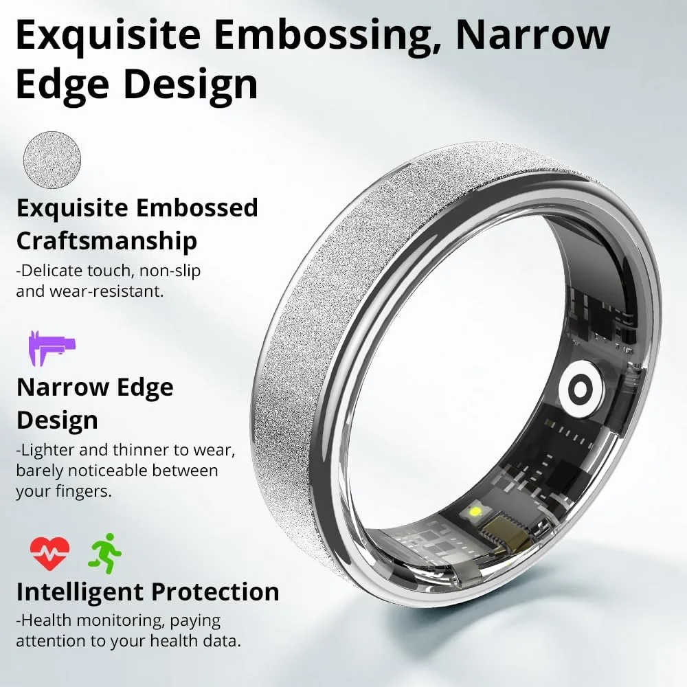 COLMI Ring 2 Radiant Smart Ring, Smart Ring for Women & Men, No App Fee.