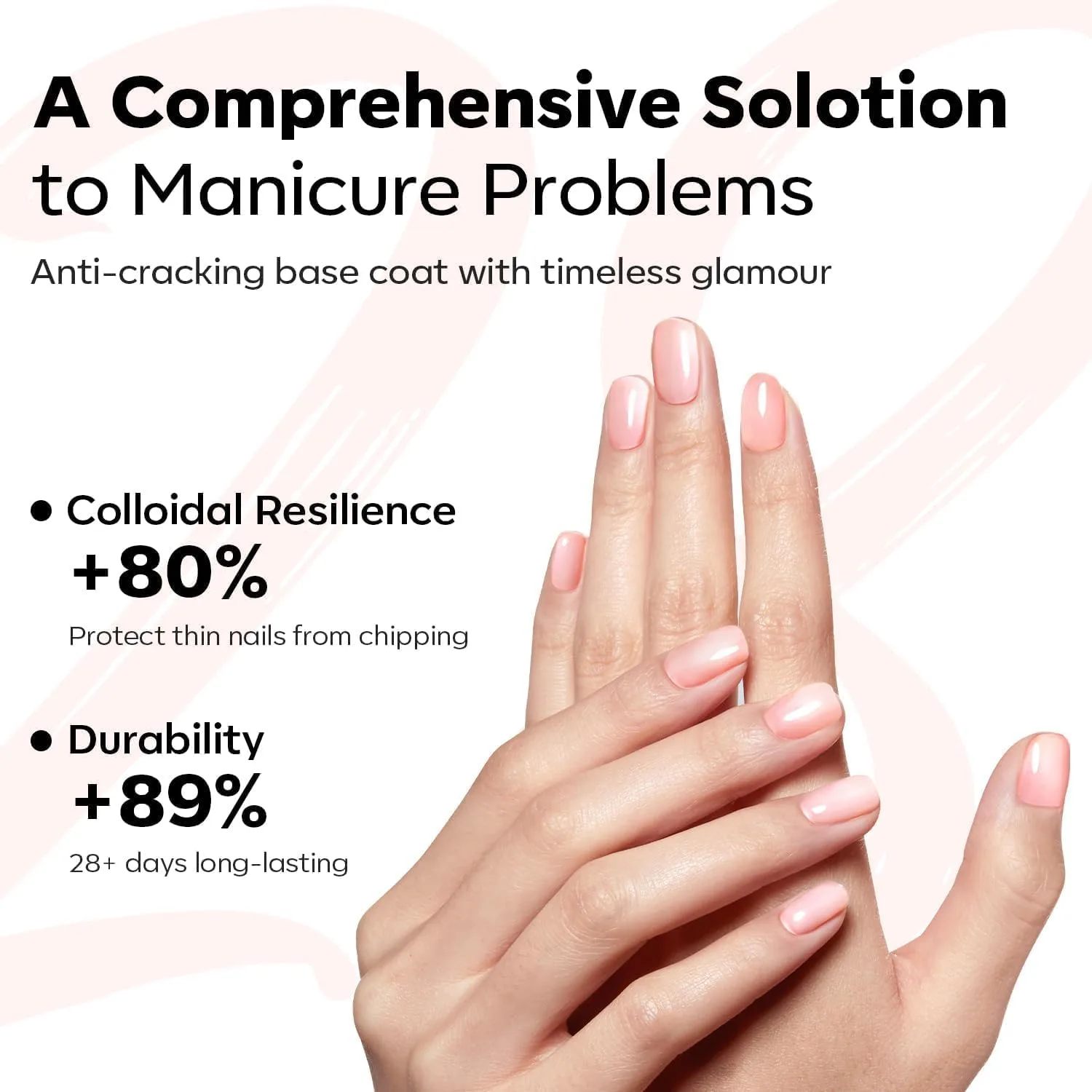 modelones Nude Rubber Base Coat Natural Pink Builder Nail Gel