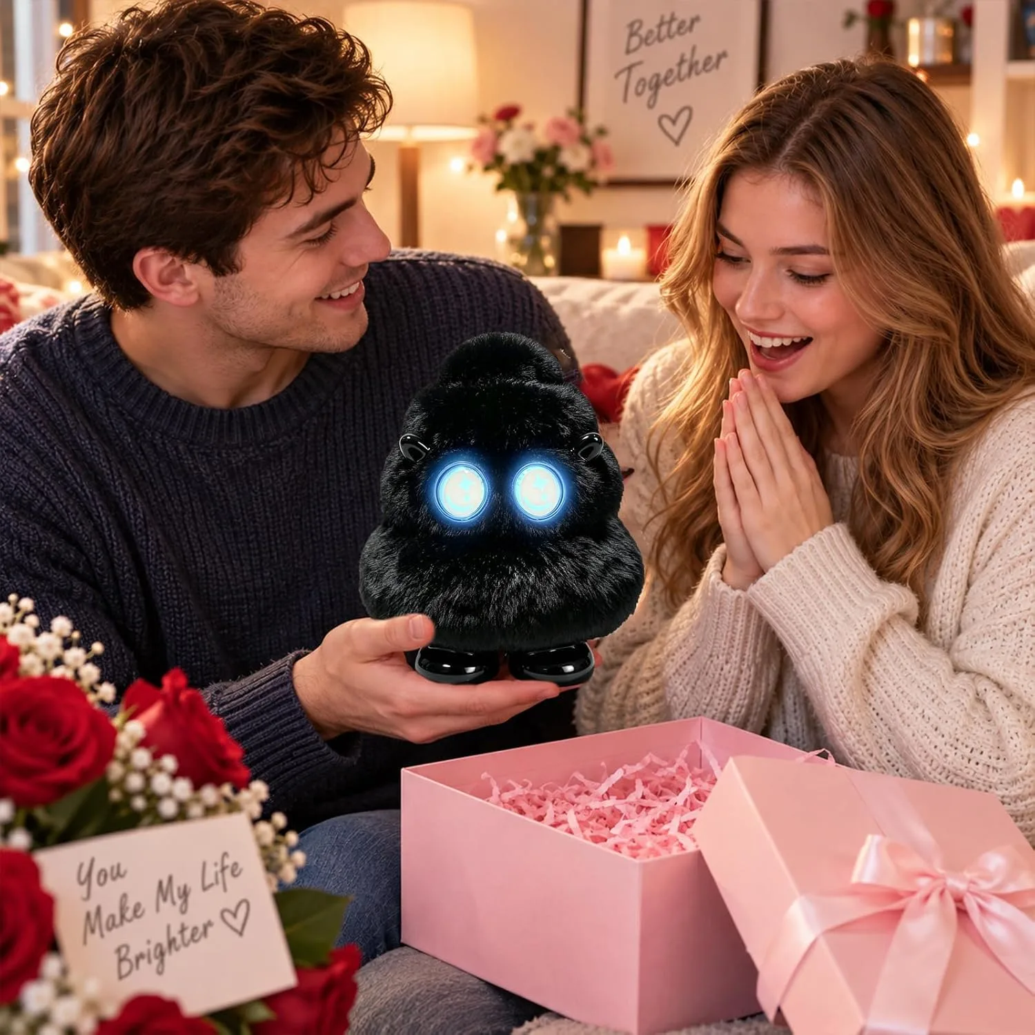 Christmas Tree Plush Bluetooth Speaker With LED,15W Speaker with Deep Bass