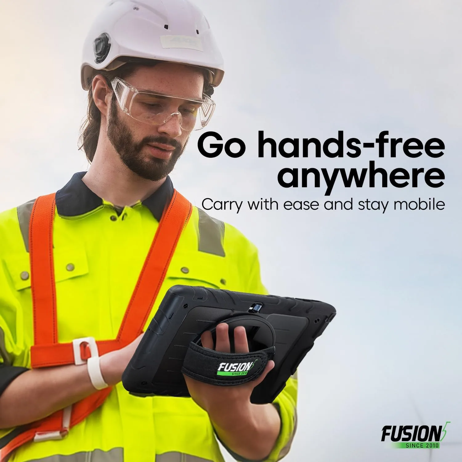 Fusion5 Built in USA 10.1” Windows 11 Professional Rugged Tablet PC - 12GB RAM, 512GB SSD, Intel 13th Gen, Full HD Windows Tablet Computer, HDMI, USB C - 2 Year Full Warranty with Accidental Damage