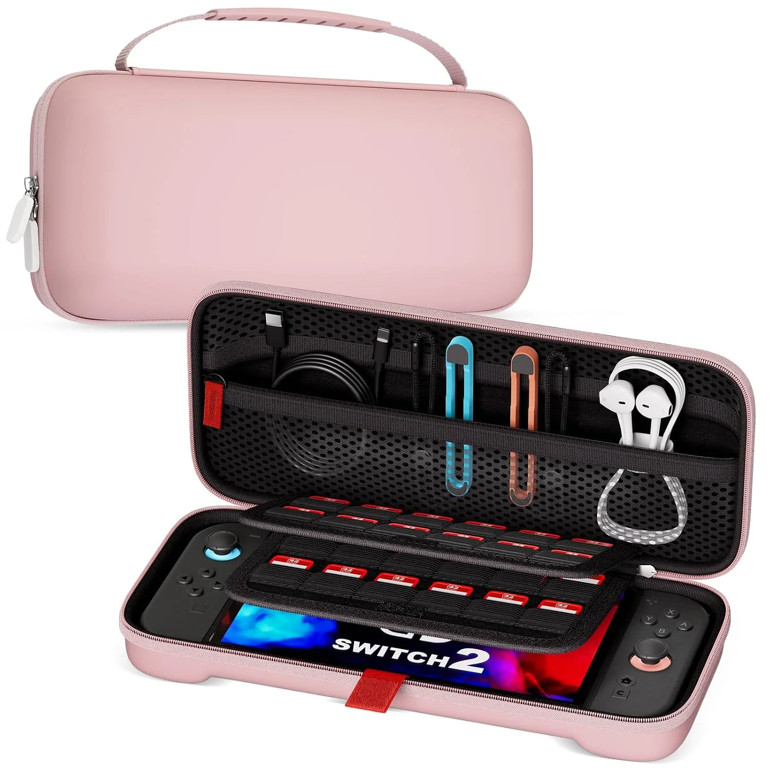 Funda ProCase para Nintendo Switch 2 2025 tamaño estándar color rosa