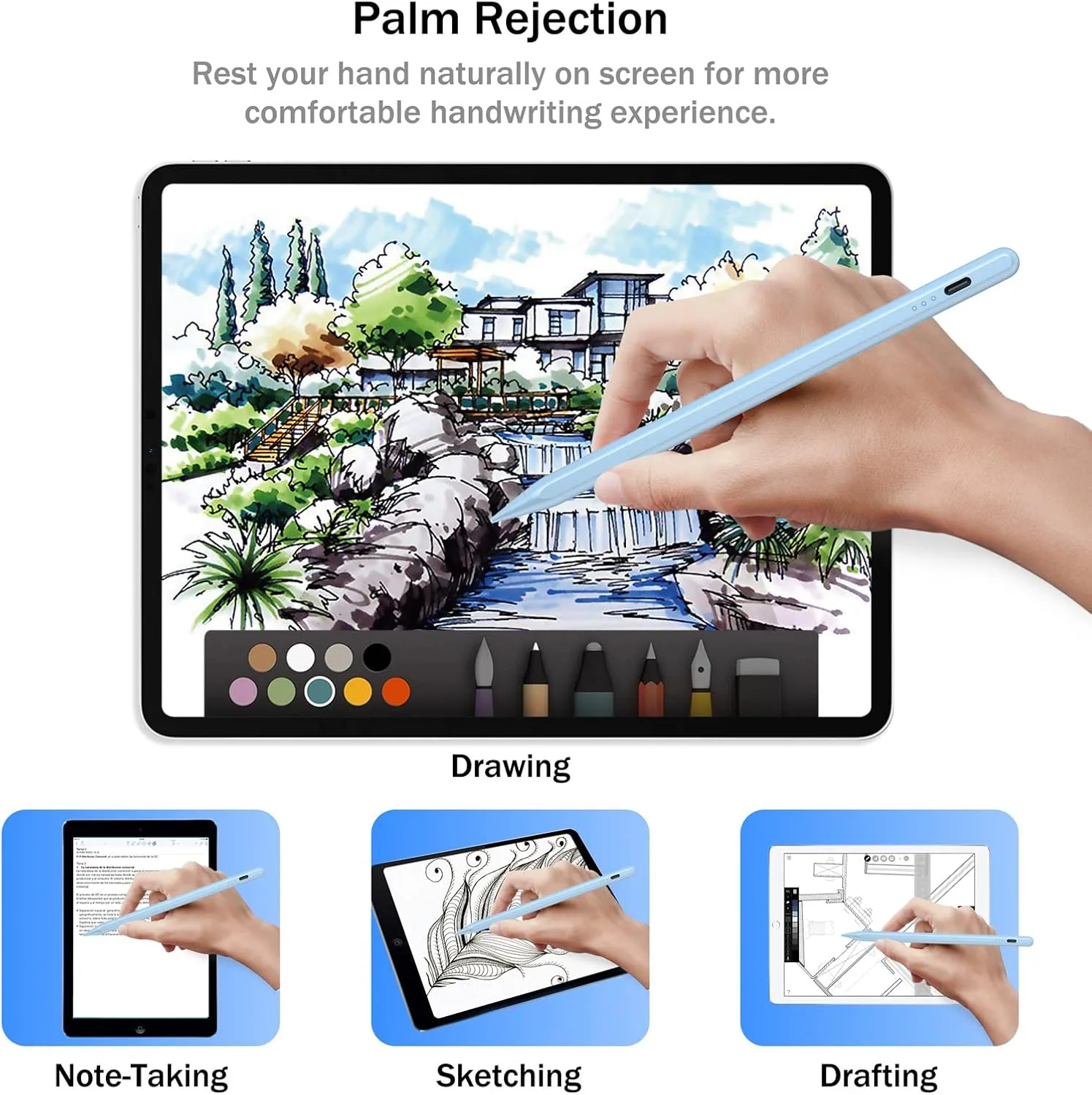 Cisteen Stylus Pen for iPad 2026-2018,2X Fast Charge,Tilt Sensor