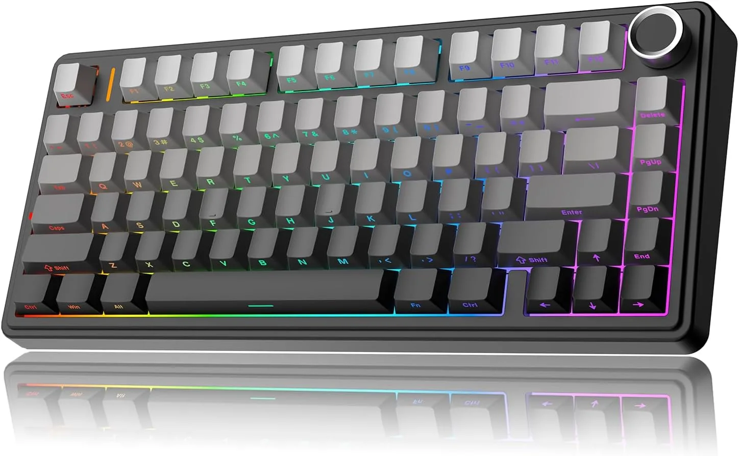 Teclado Gamer MechLands Aula F75 PRO 75% Wireless RGB Negro Degradado