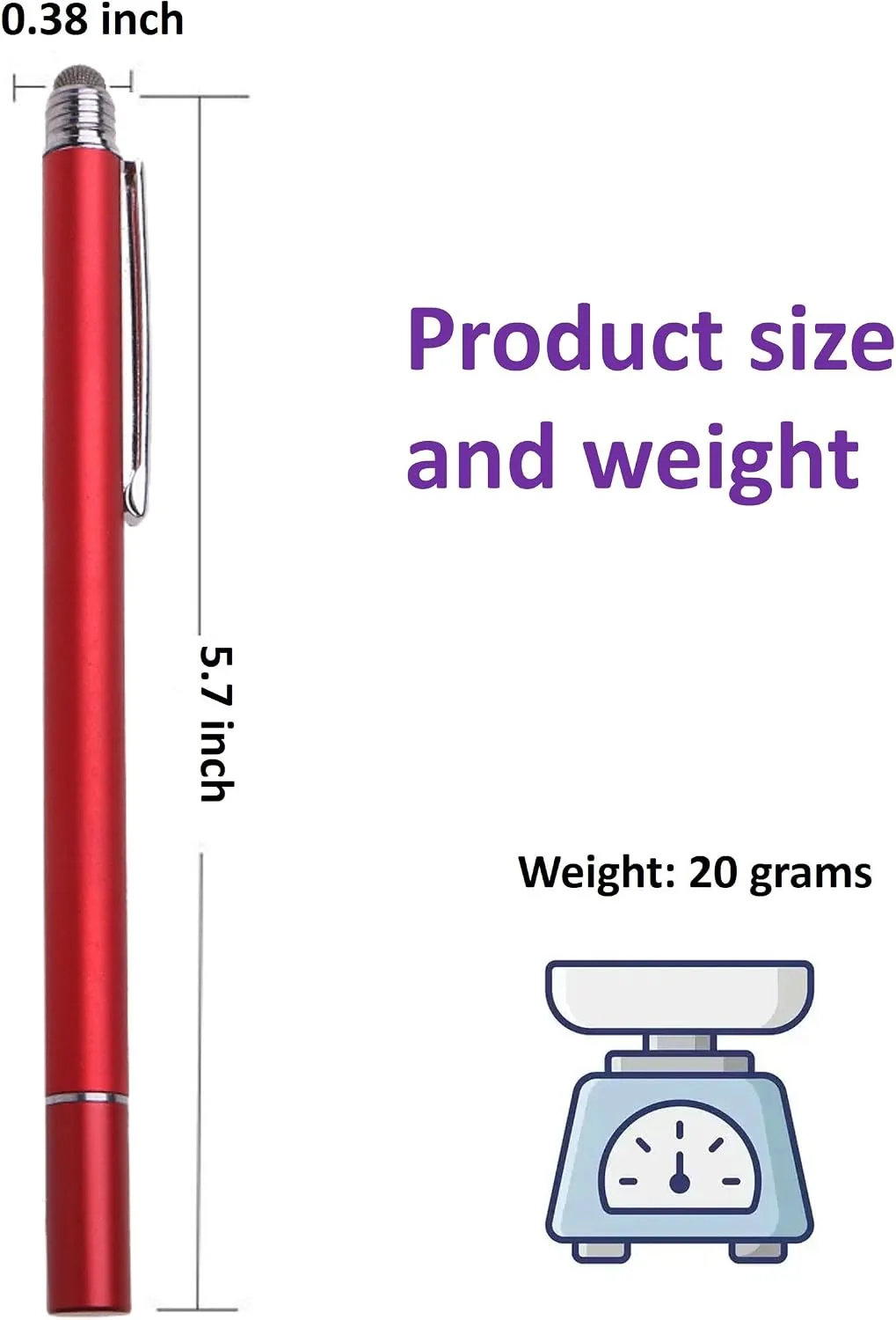 2-in-1 Stylus Pen for Nintendo Switch1/2/Lite/OLED, with Lanyard (Red)