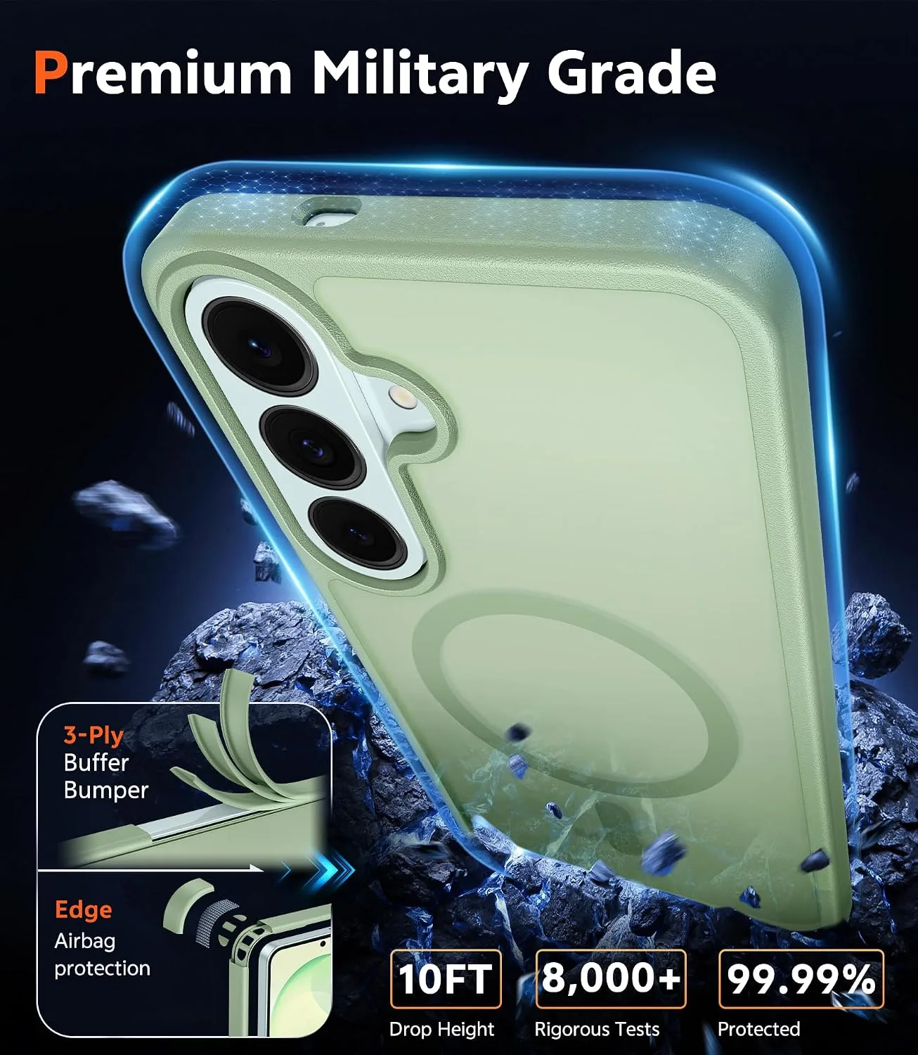 FNTCASE for Samsung Galaxy S26 FE/S25 FE Case Matte Compatible with Magsafe