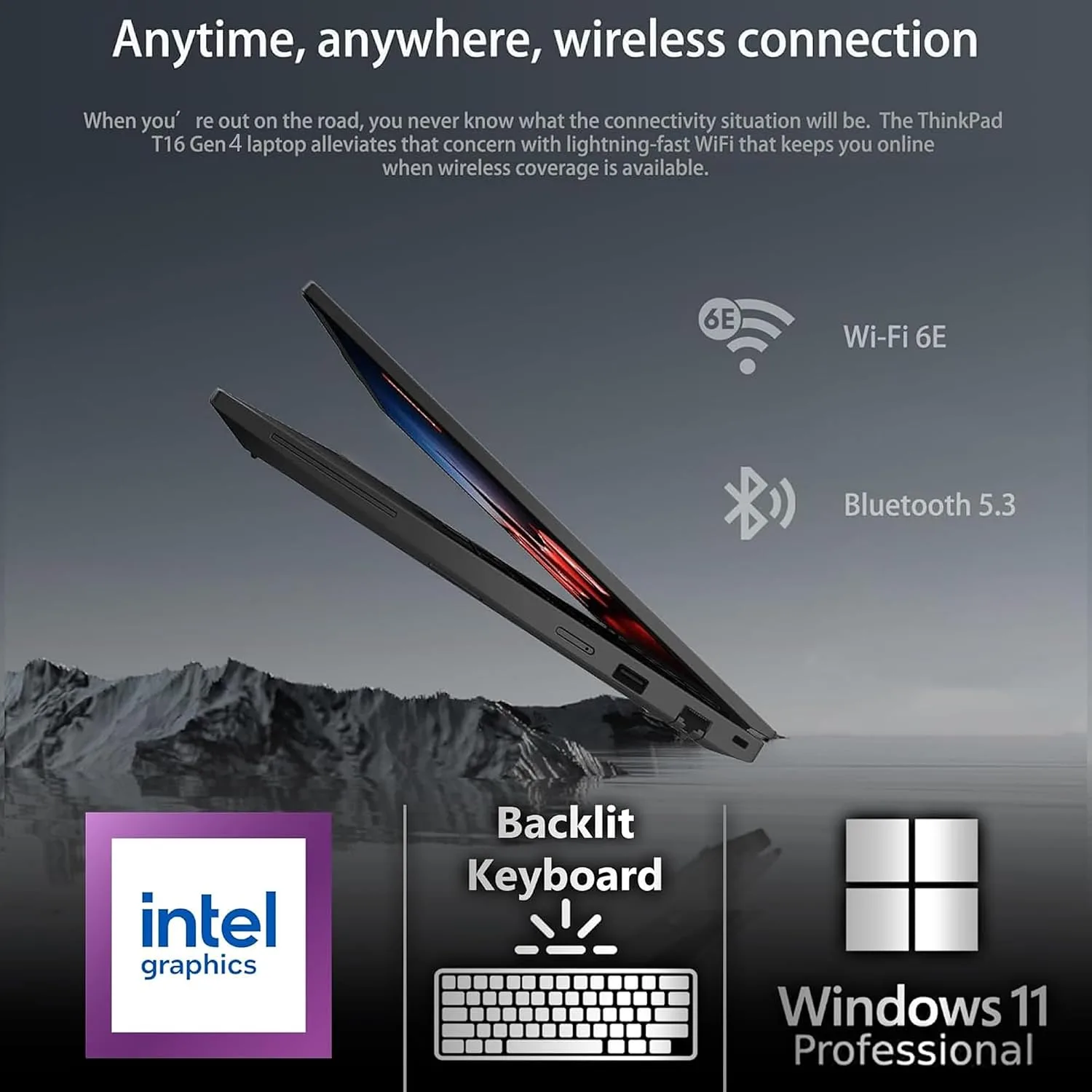Lenovo ThinkPad T16 Gen 4 Intel Core Ultra 7 255U, 64GB DDR5 RAM, 2TB SSD