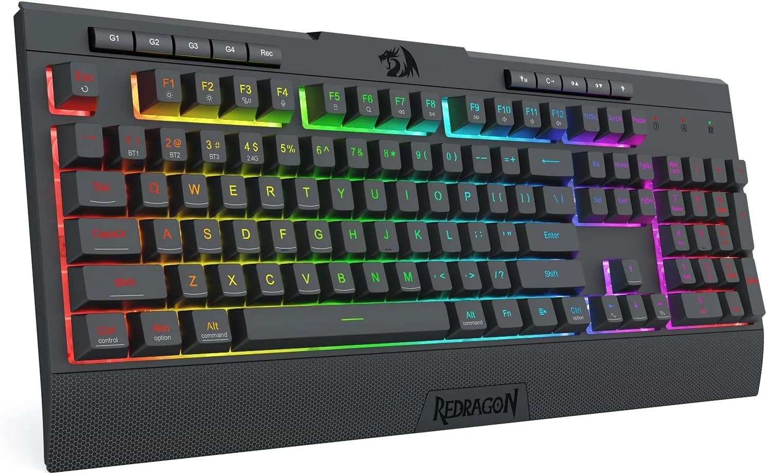 Teclado Gamer Redragon K525 PRO RGB Inalámbrico Membrana 3 Modos