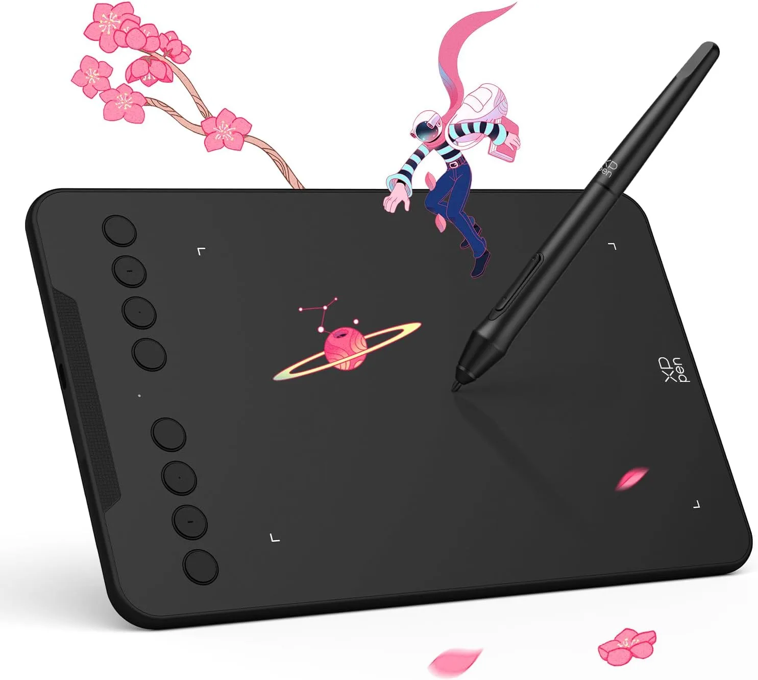 XPPen Updated Deco Mini7 V2 Drawing Tablet-16384 Levels of Pressure Battery-Free Stylus, 7 x 4 OSU Drawing Pad, 8 Hotkeys for Digital Art, Teaching, Gaming Graphic Tablet for Chrome, PC, Mac, Android