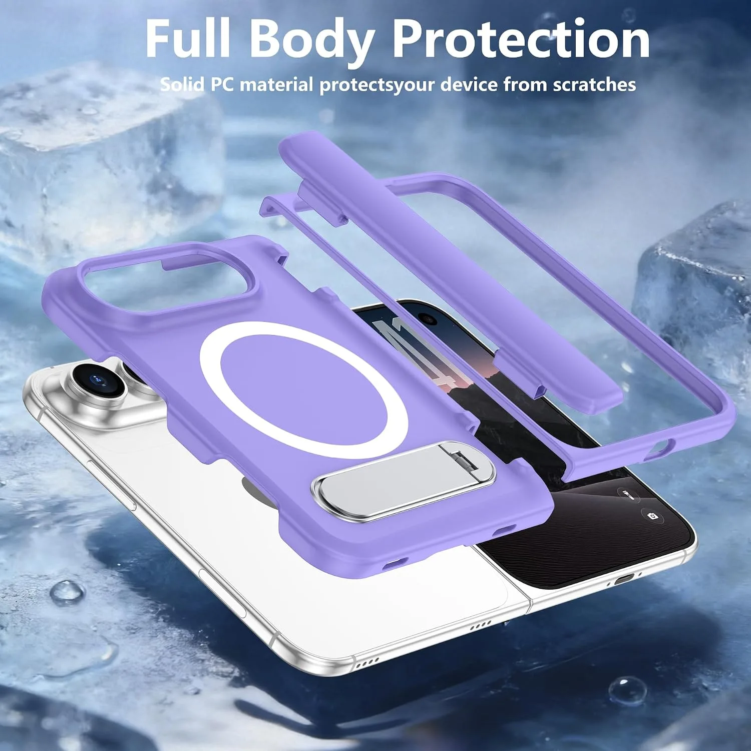 For iPhone Duo Case/iPhone Fold Case with Kickstand & Screen Protector