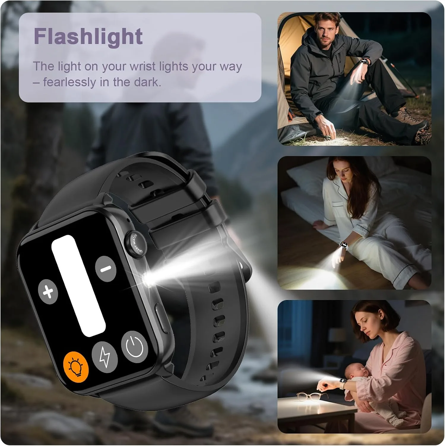 Smart Watches for Men, 1.91" AMOLED Men's Fitness Watch with 7-Day Battery