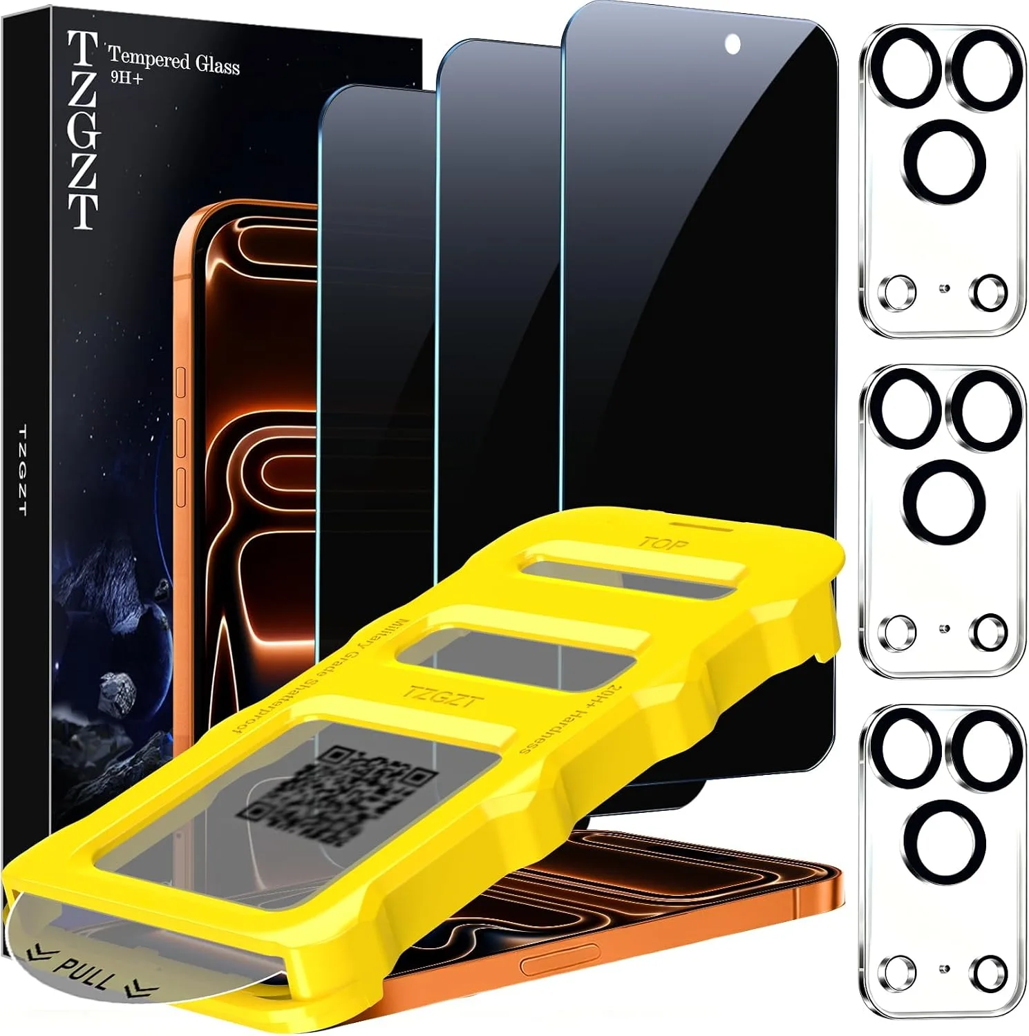 Protector de pantalla TZGZT para iPhone 17 Pro Max vidrio templado HD
